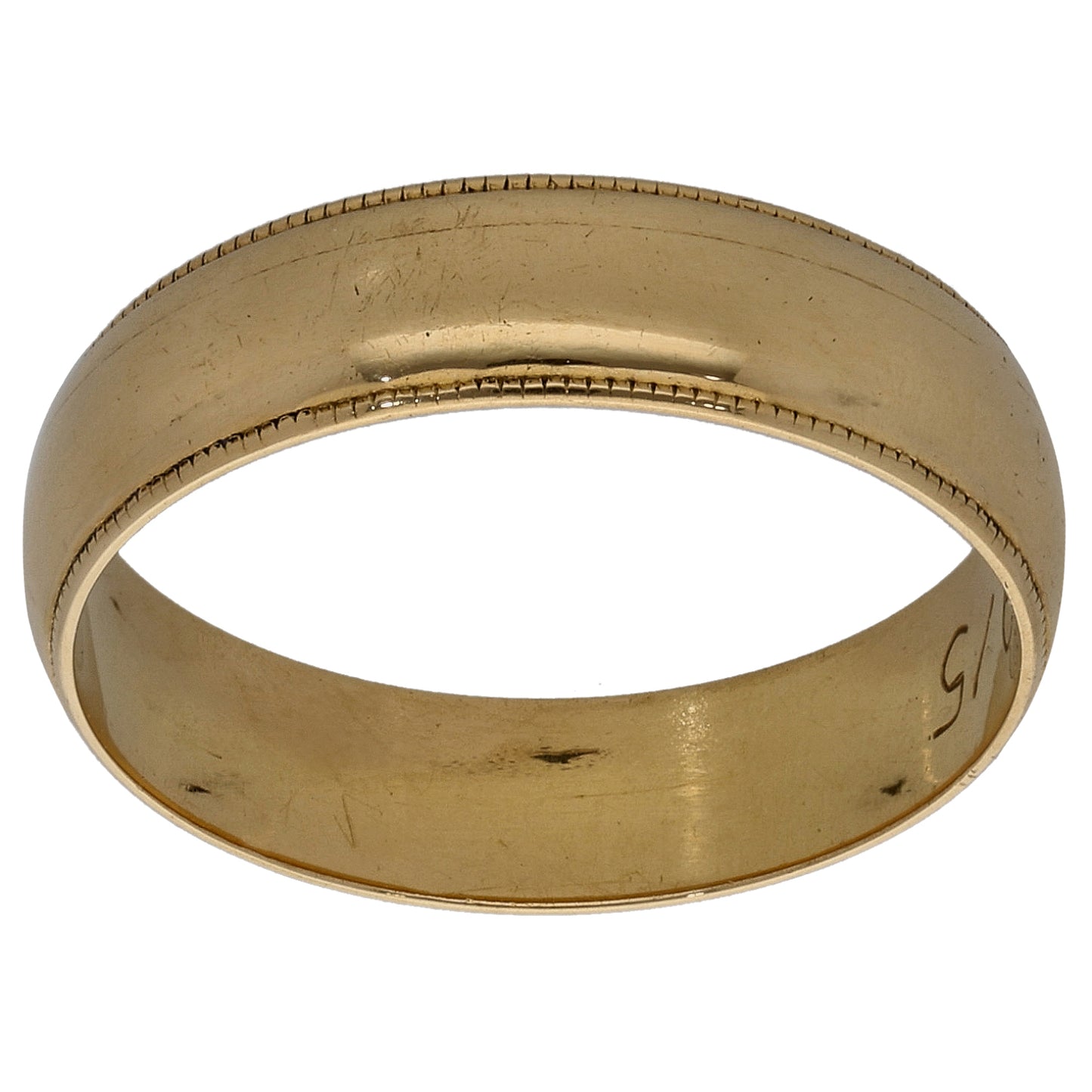 18ct Gold Plain Wedding Ring Size L