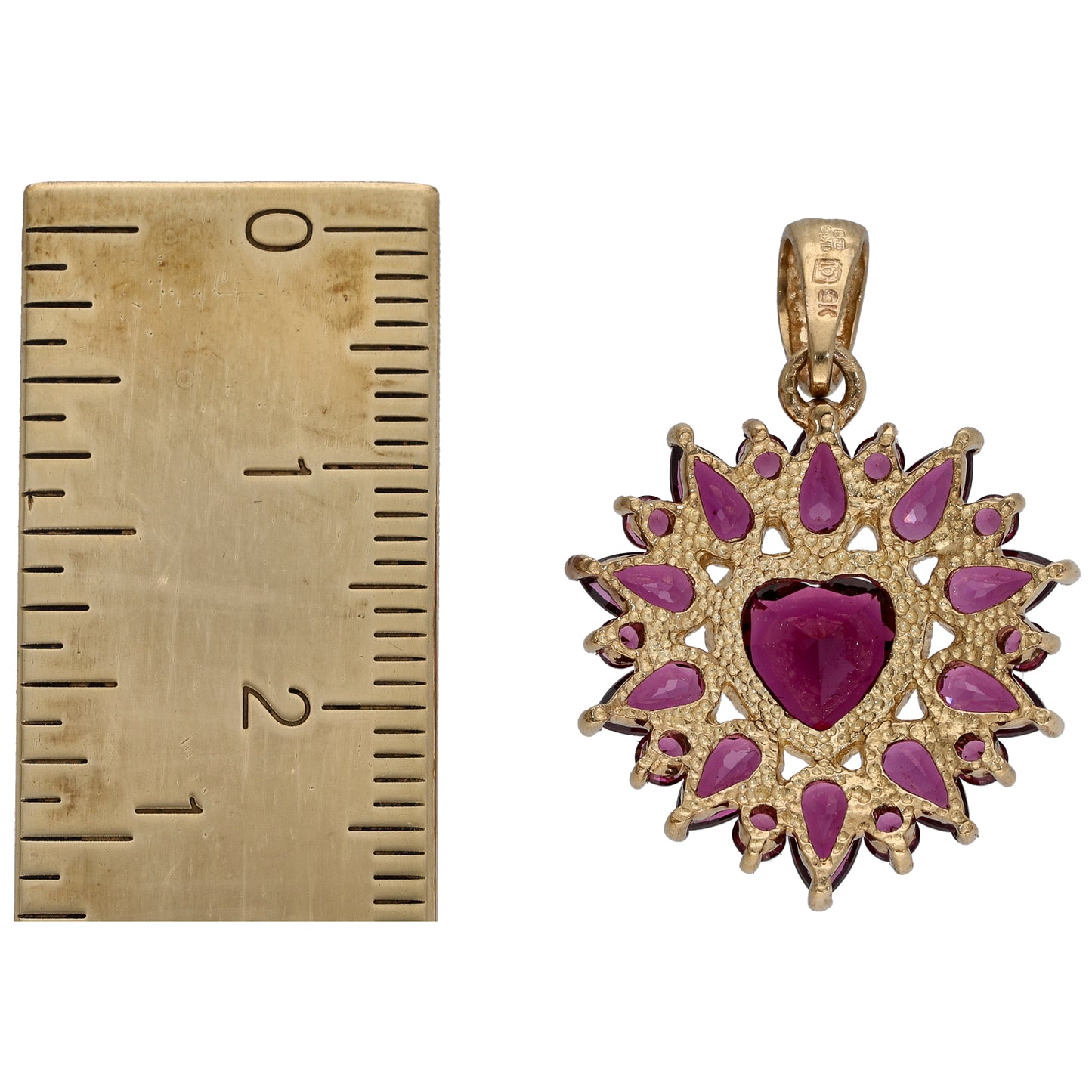 9ct Gold Garnet Dress/Cocktail Pendant