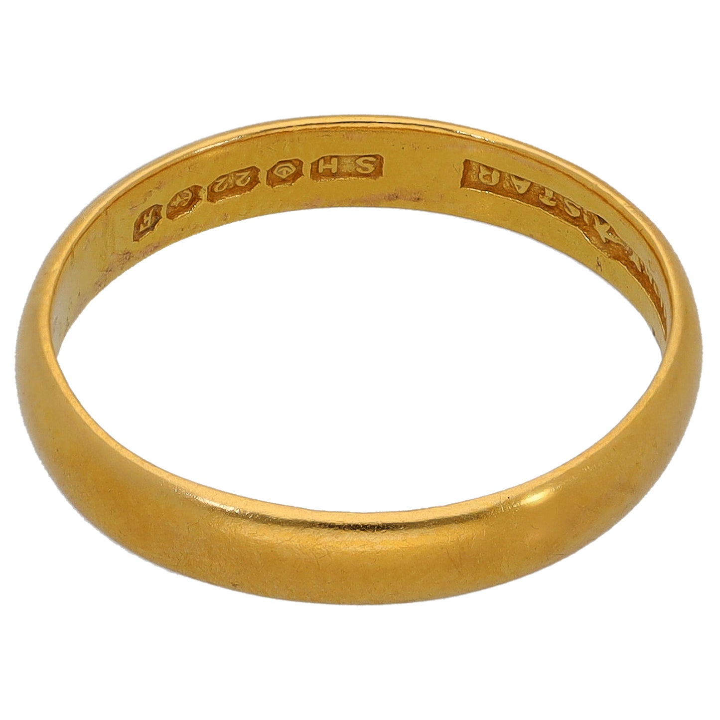 22ct Gold Plain Wedding Ring Size M