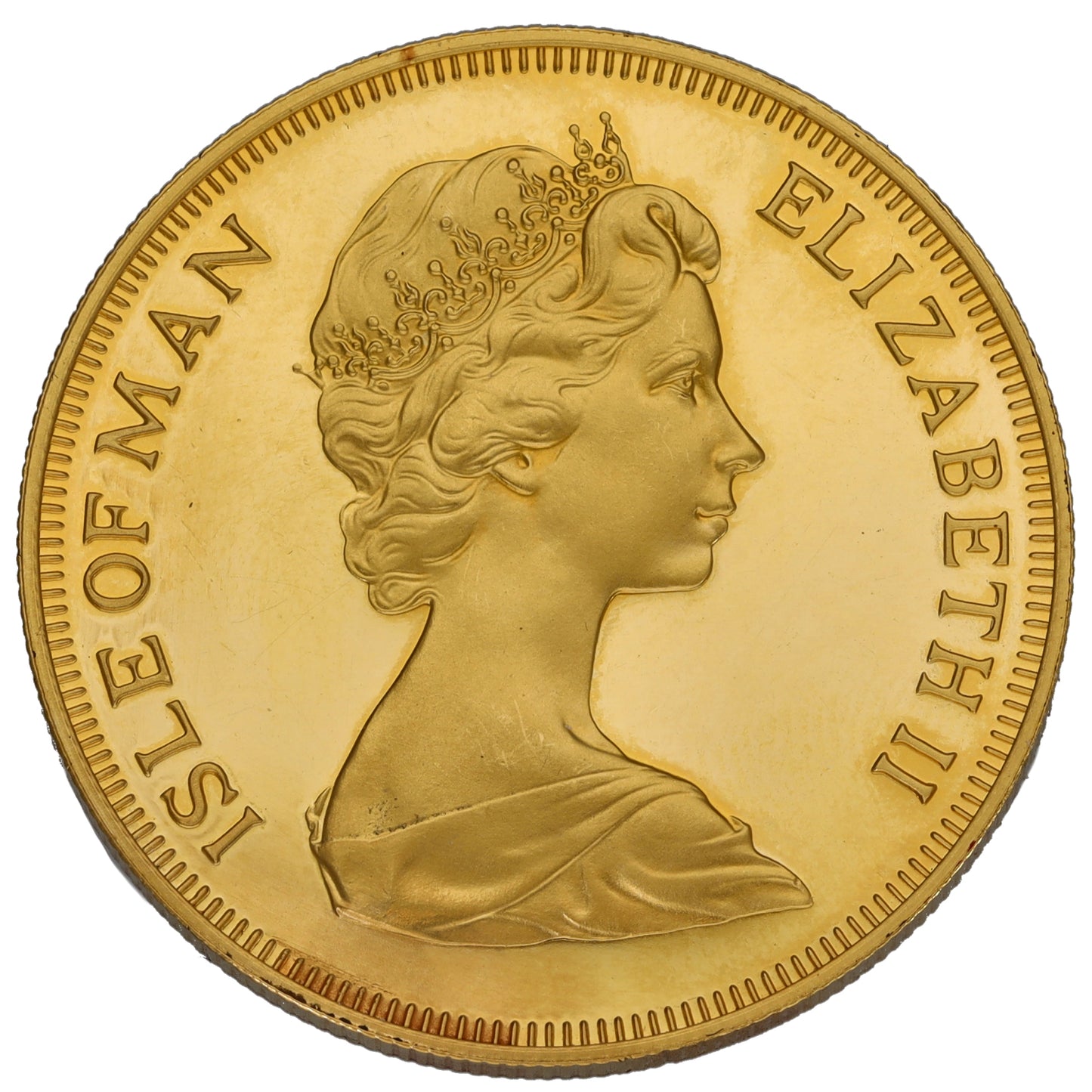 22ct Gold Isle Of Man Quintuple Sovereign Coin 1974