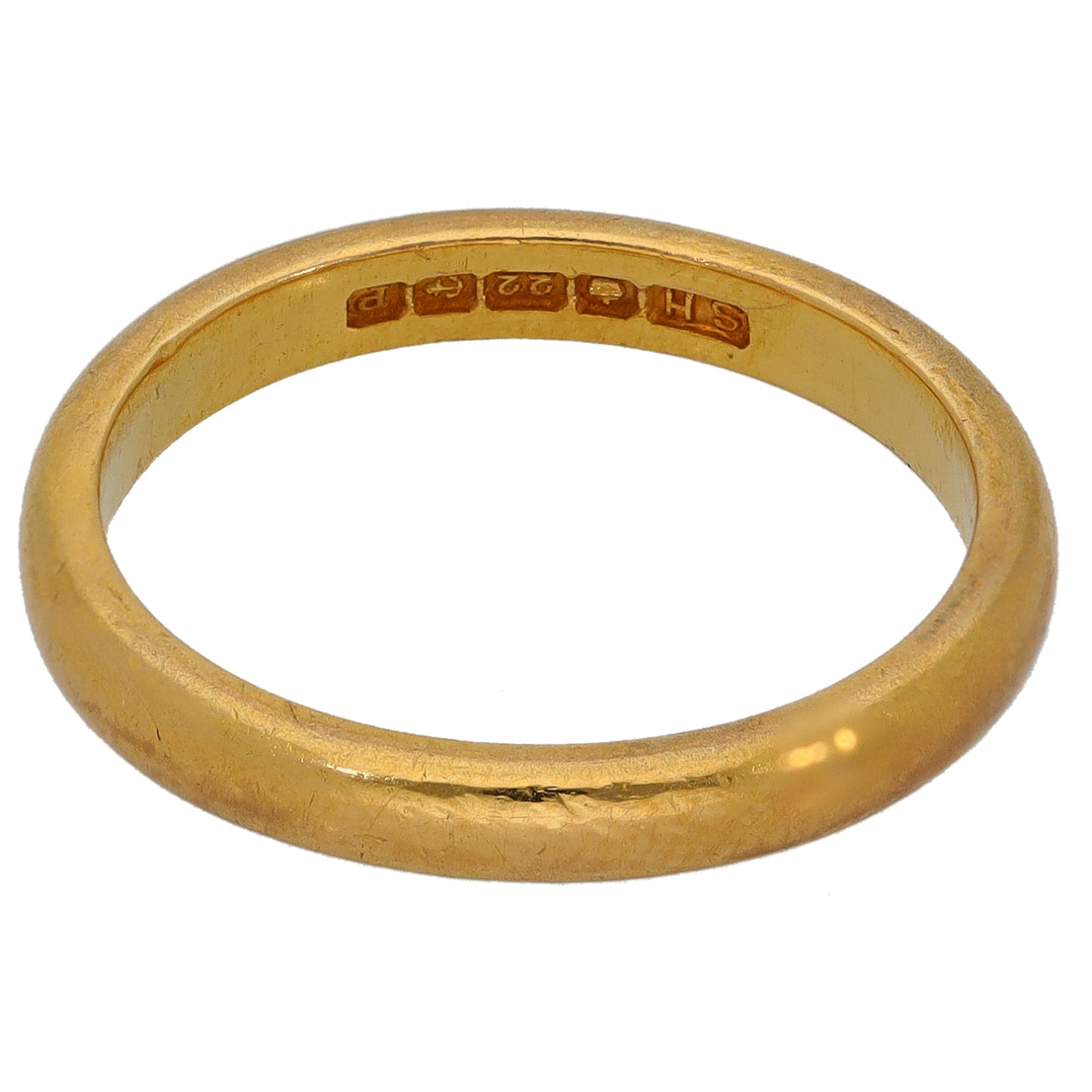22ct Gold Plain Wedding Ring Size M