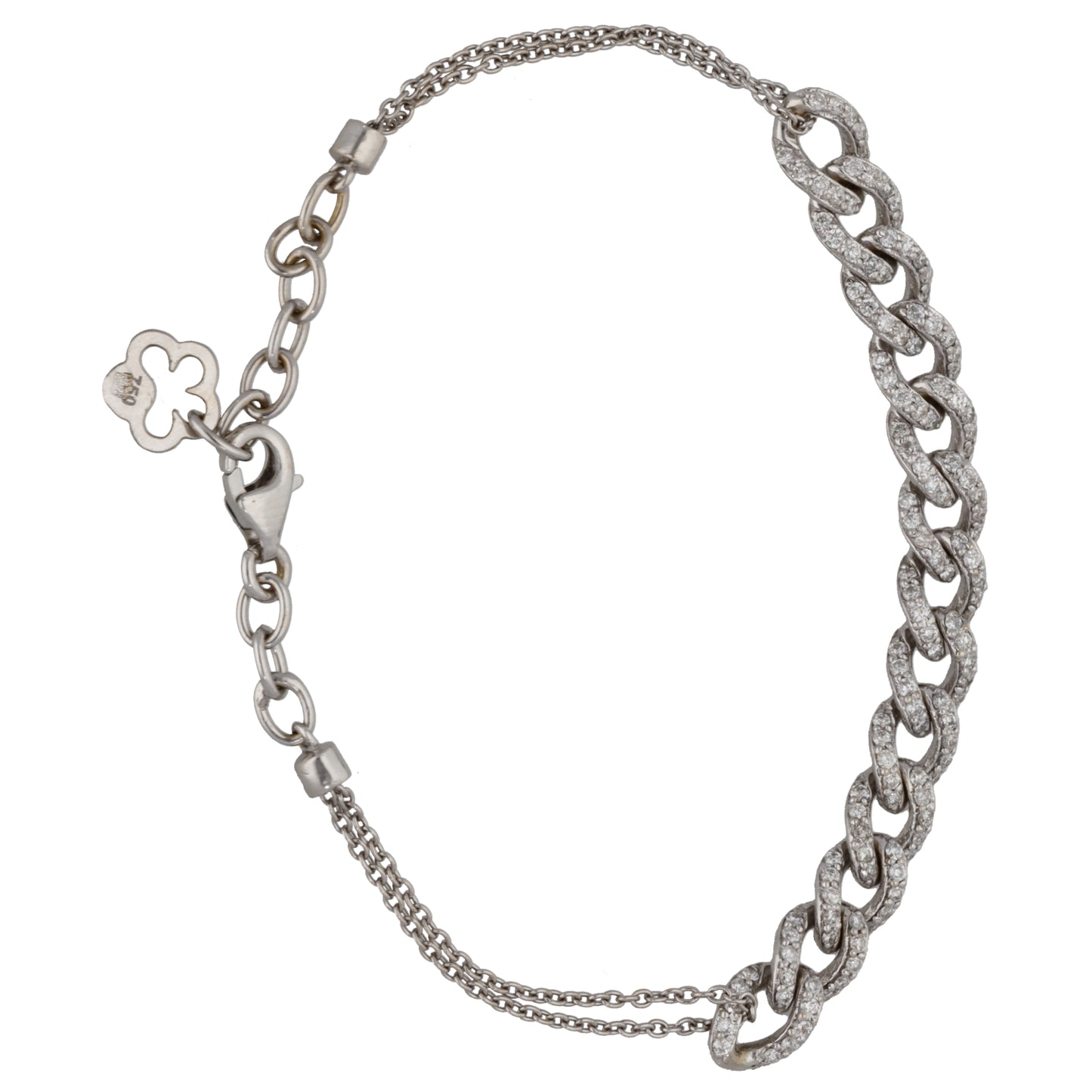 18ct White Gold 1.30ct Diamond Fancy Bracelet