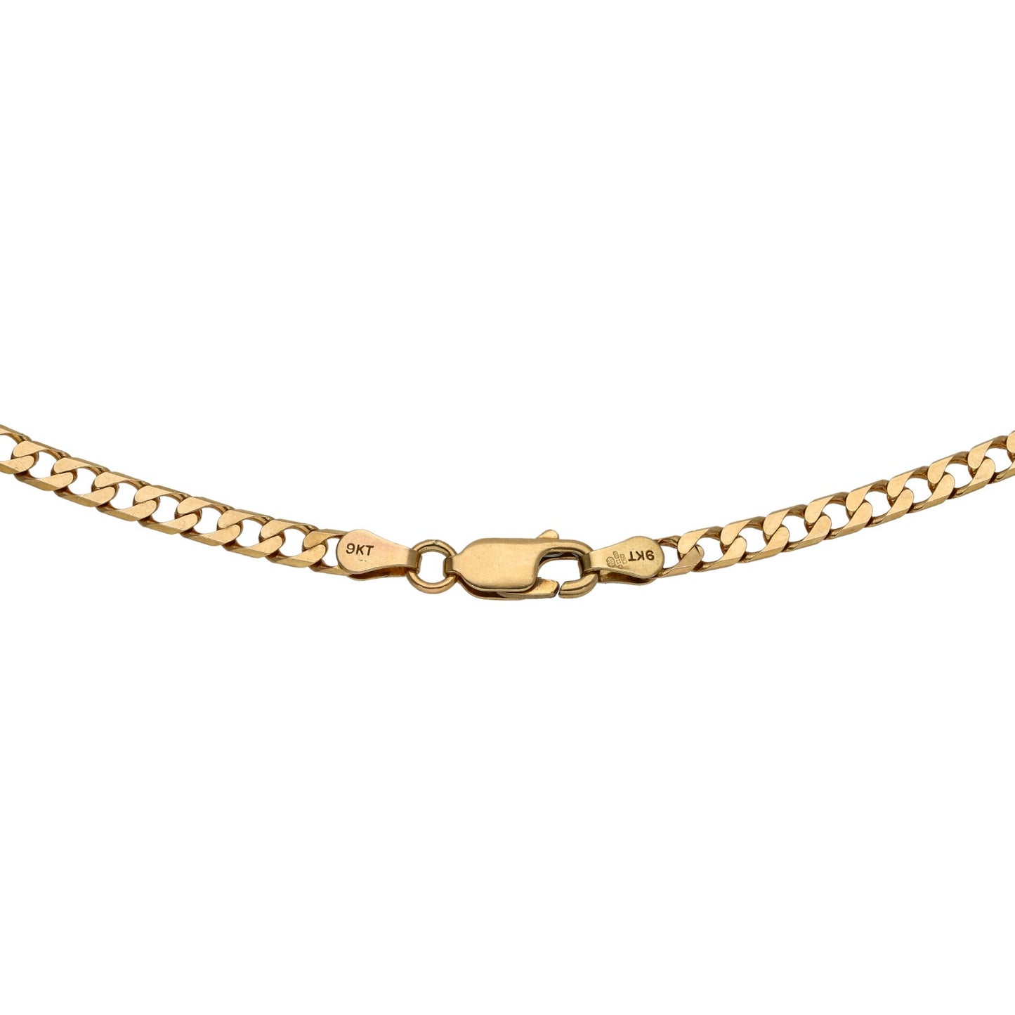 9ct Gold Curb Chain 18"
