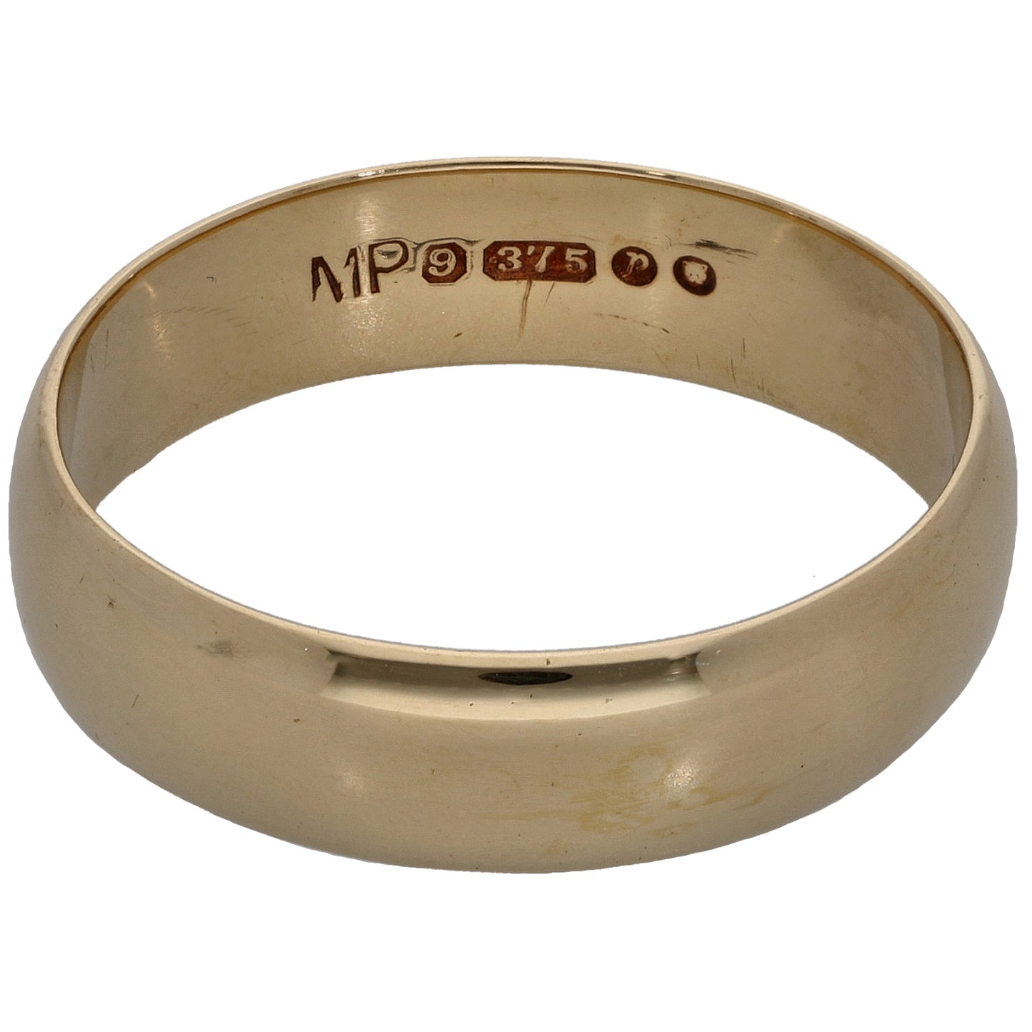9ct Gold Plain Wedding Ring Size T