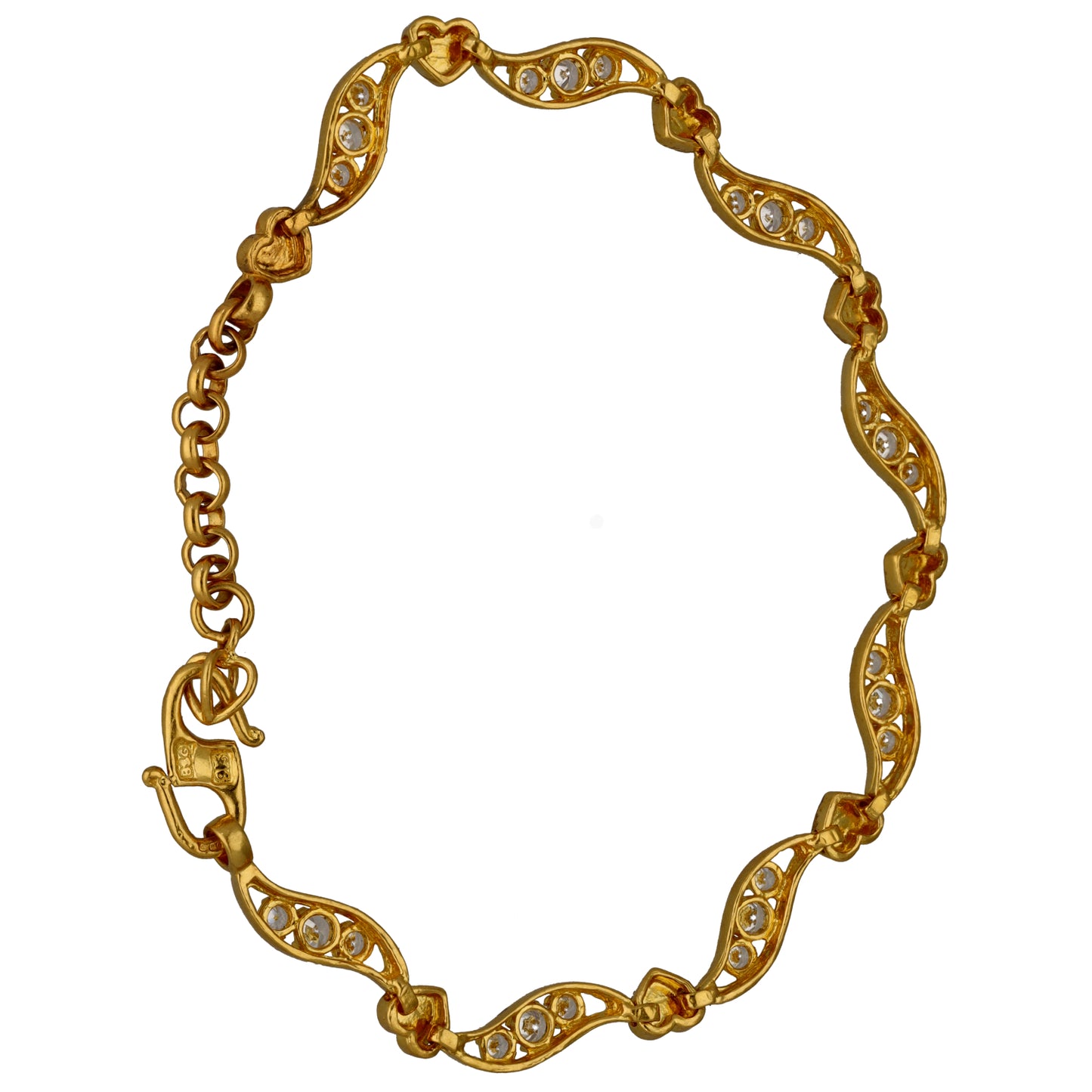 22ct Gold Cubic Zirconia Alternative Bracelet