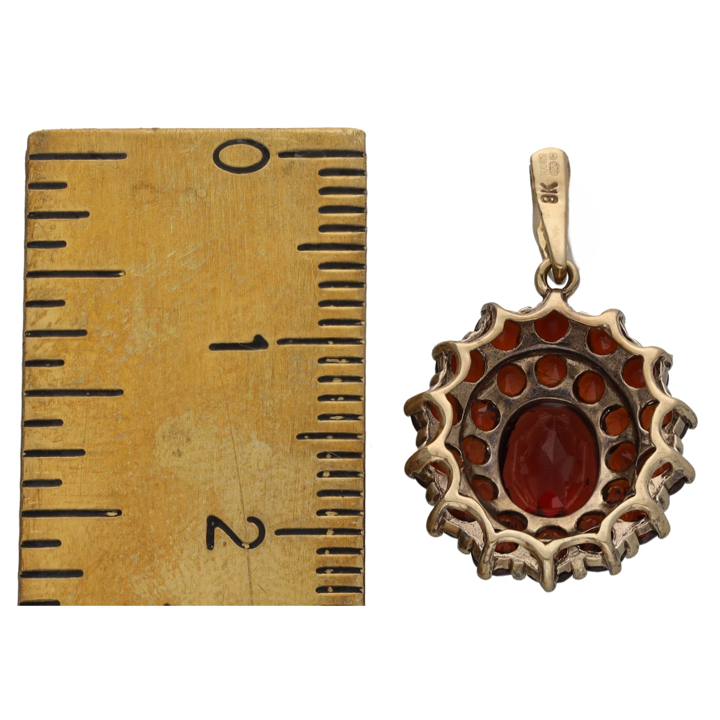 9ct Gold Garnet Dress/Cocktail Pendant