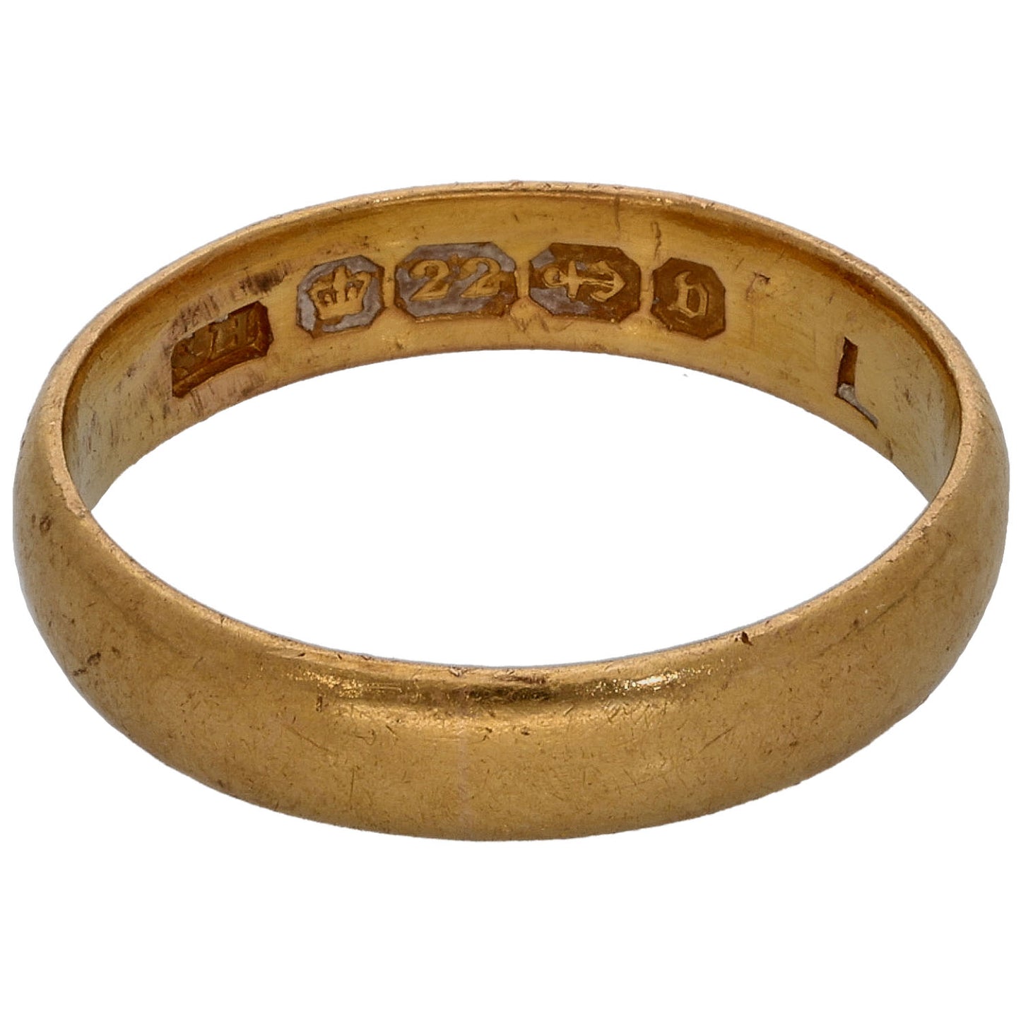 22ct Gold Plain Wedding Ring Size P