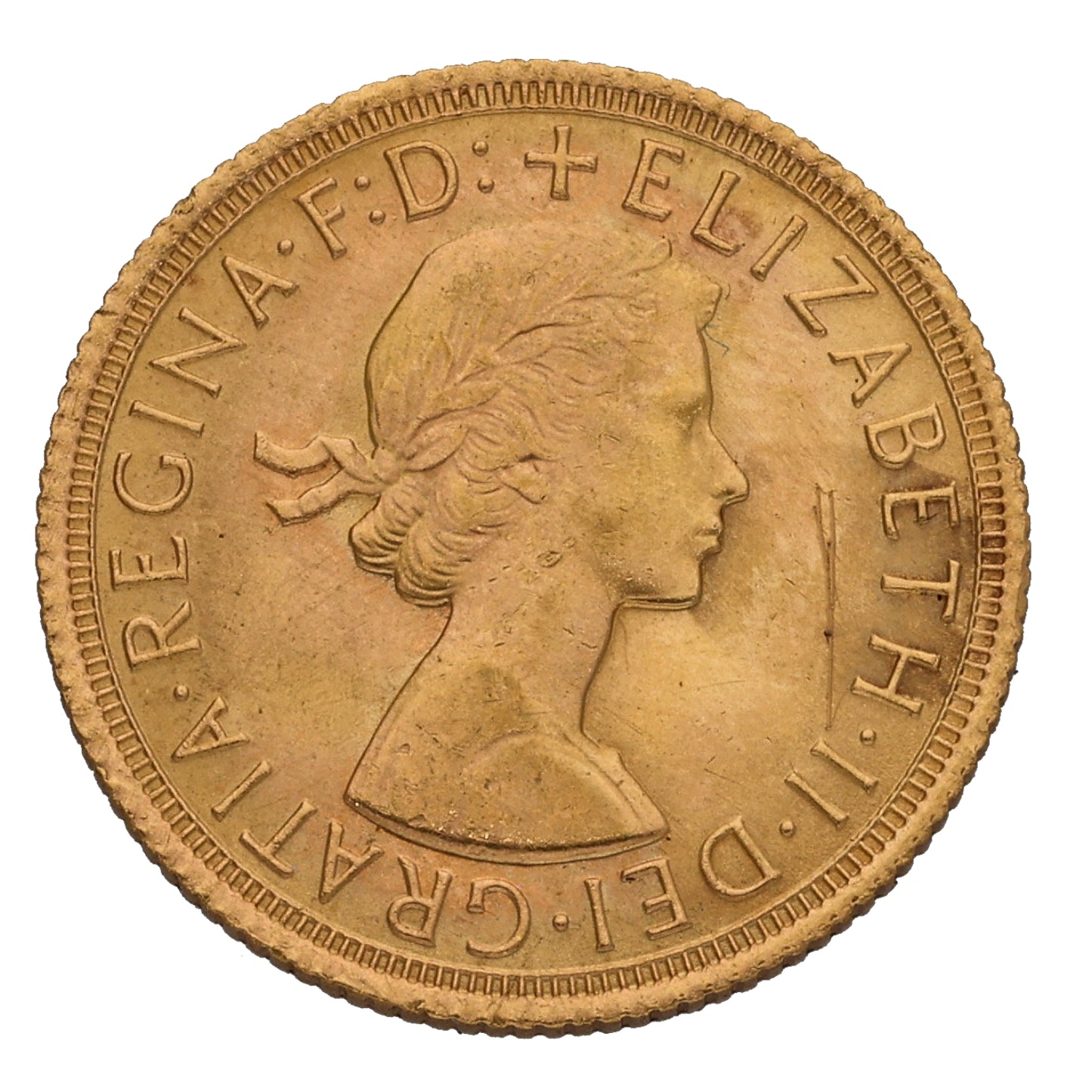 22ct Gold Queen Elizabeth II Full Sovereign Coin 1968