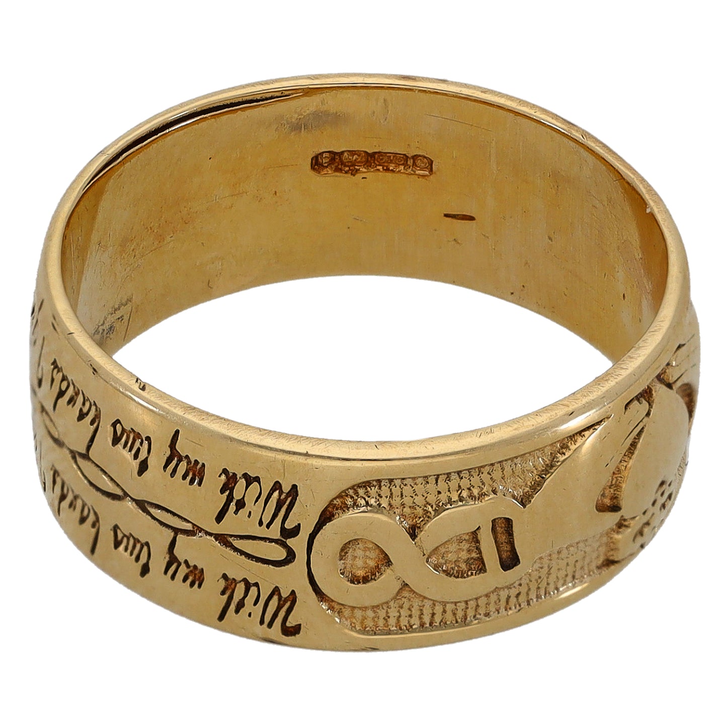 9ct Gold Claddagh Ring Size N