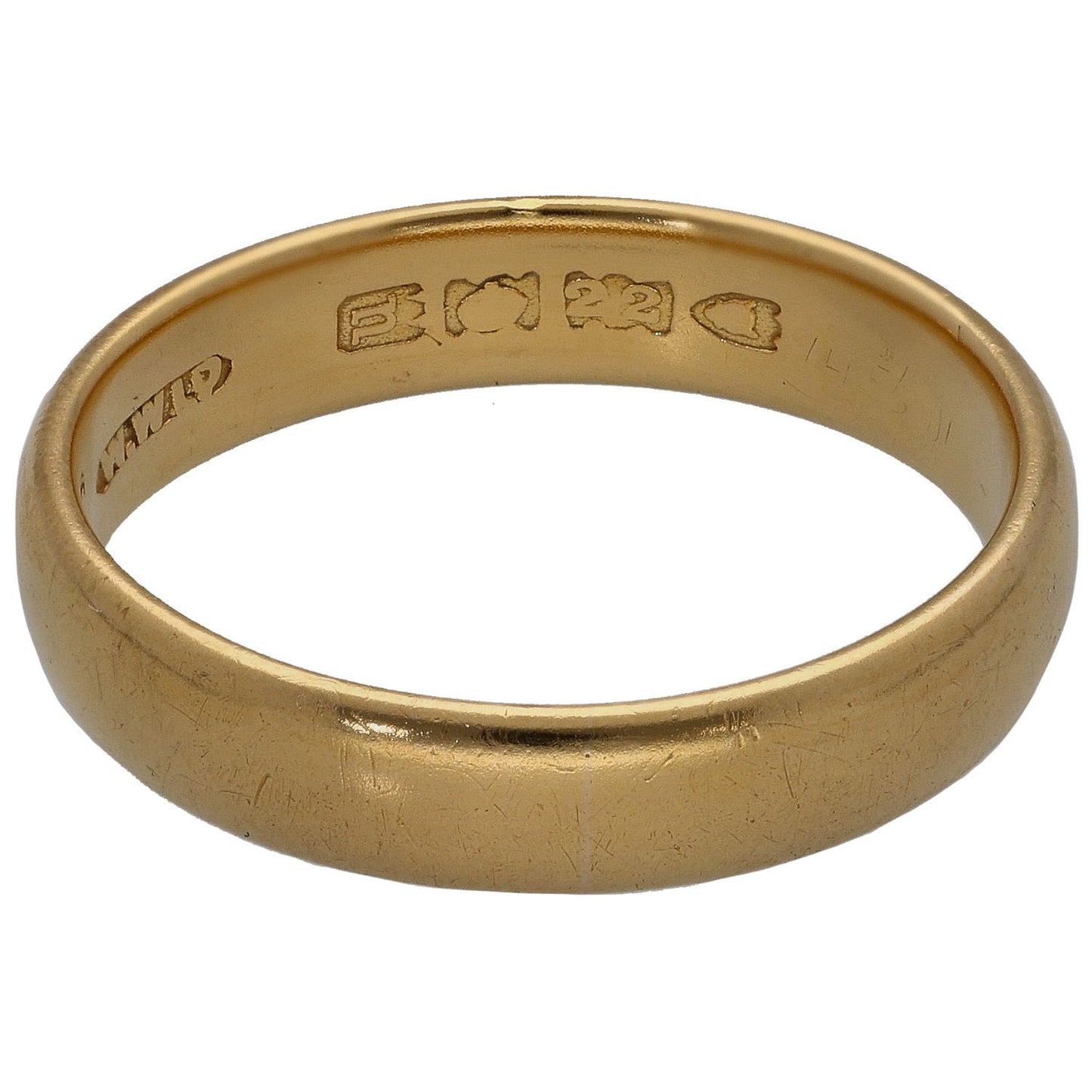 22ct Gold Plain Wedding Ring Size S