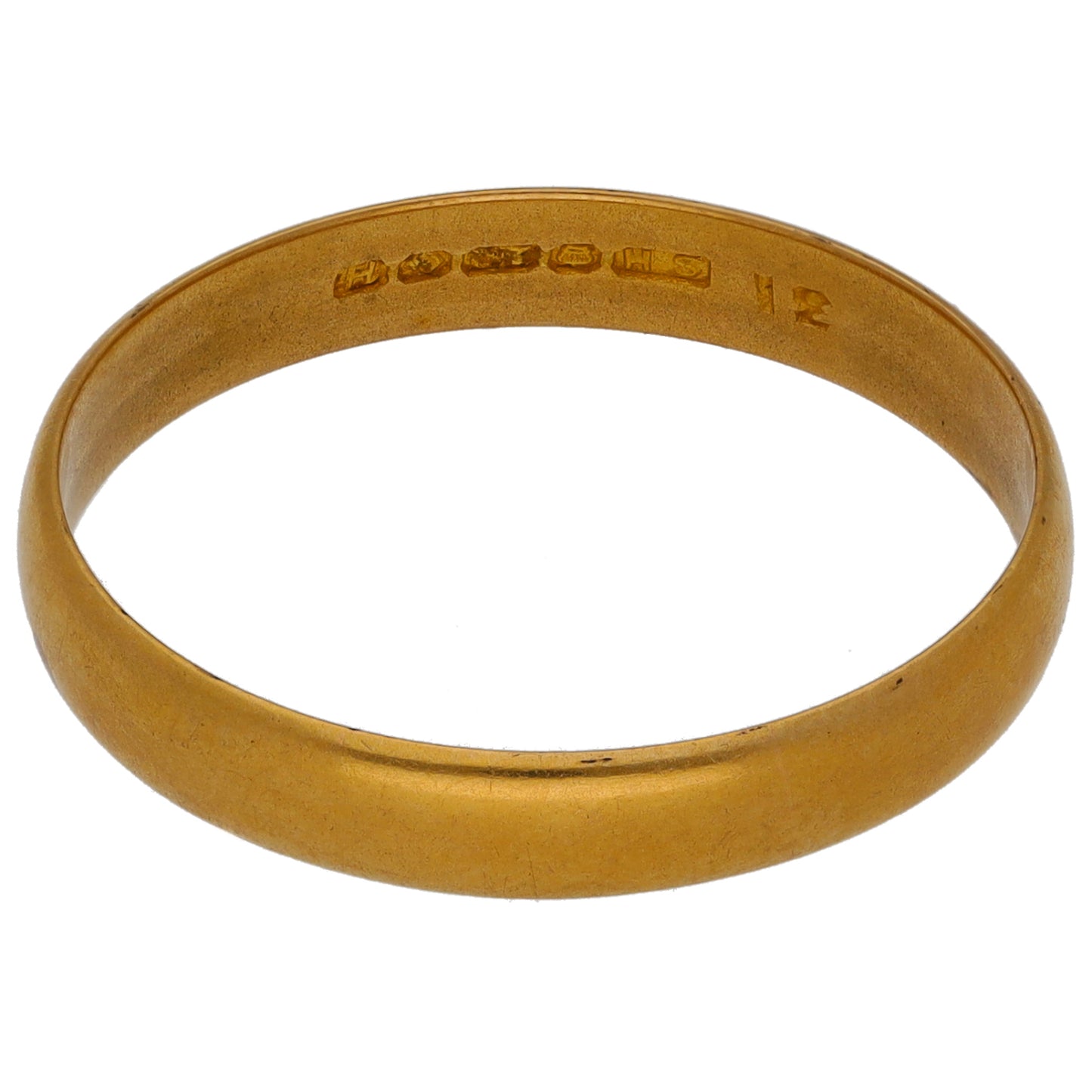 22ct Gold Plain Wedding Ring Size W