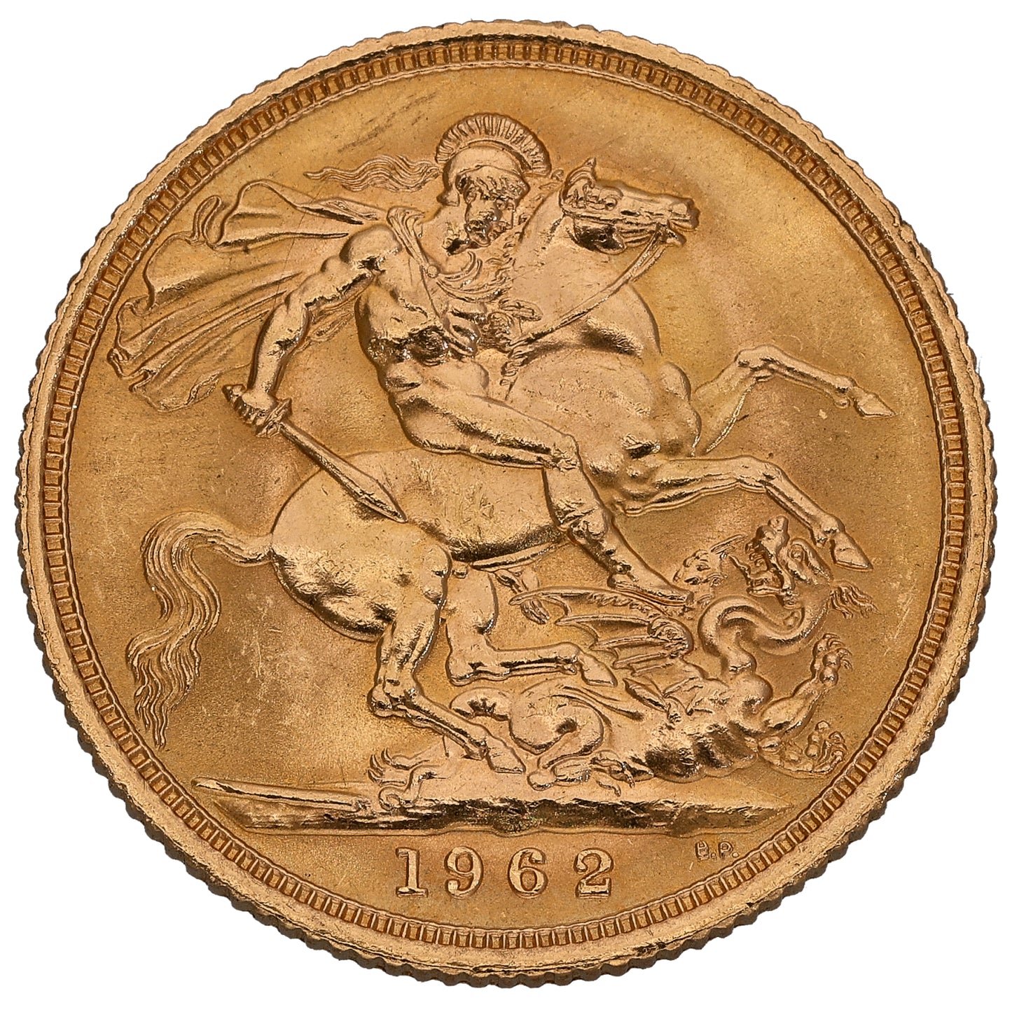 22ct Gold Queen Elizabeth II Full Sovereign Coin 1962