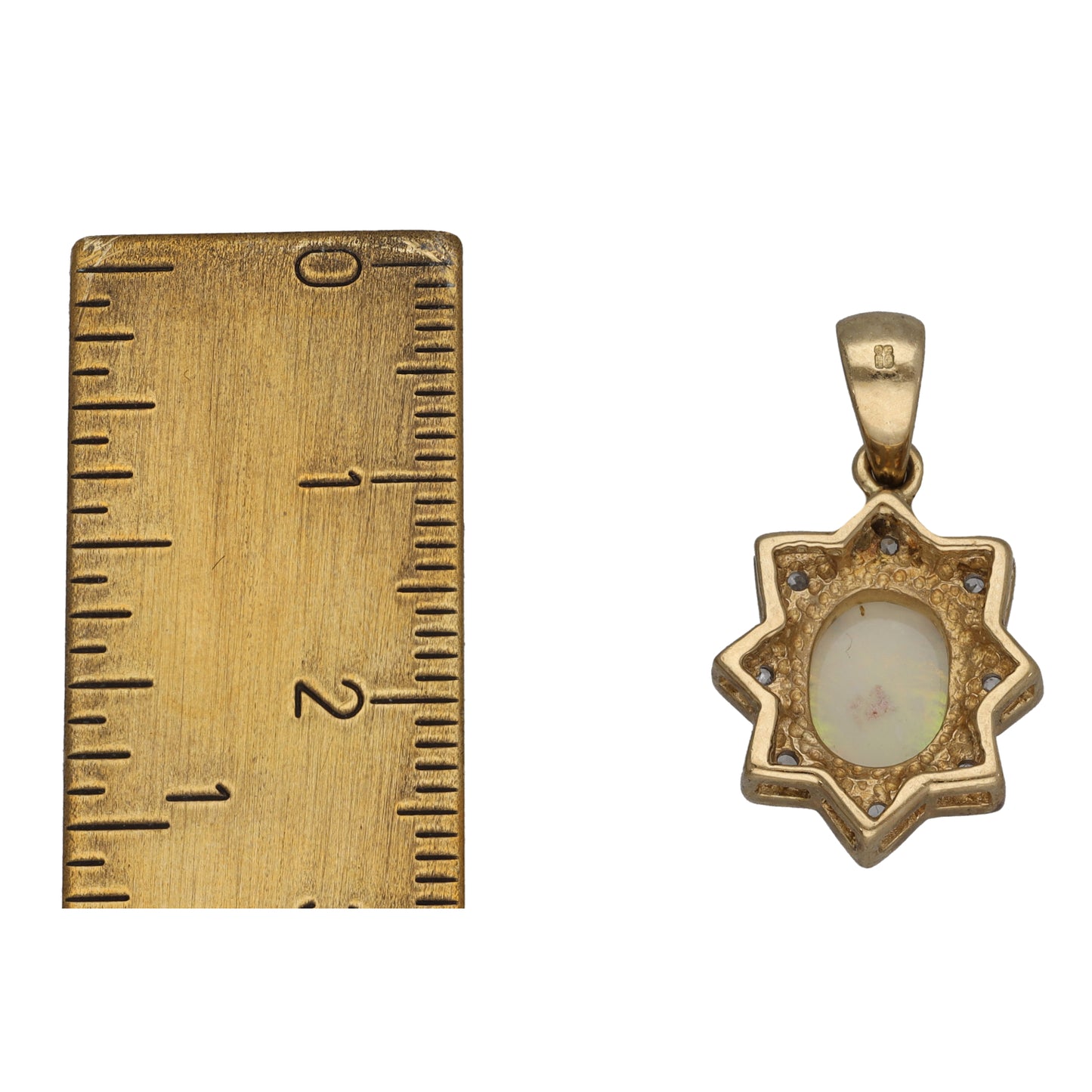 9ct Gold Opal & Cubic Zirconia Dress/Cocktail Pendant
