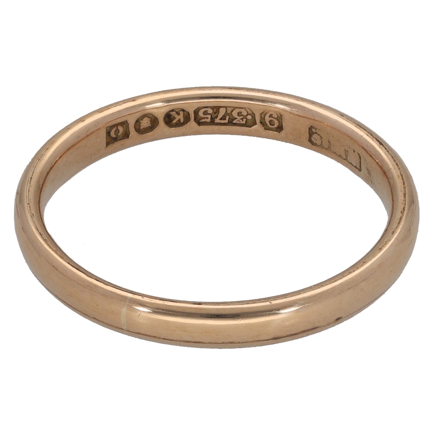 9ct Gold Plain Wedding Ring Size O