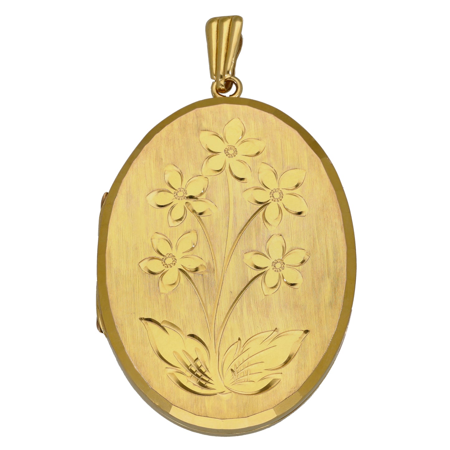 9ct Gold Patterned Locket Pendant