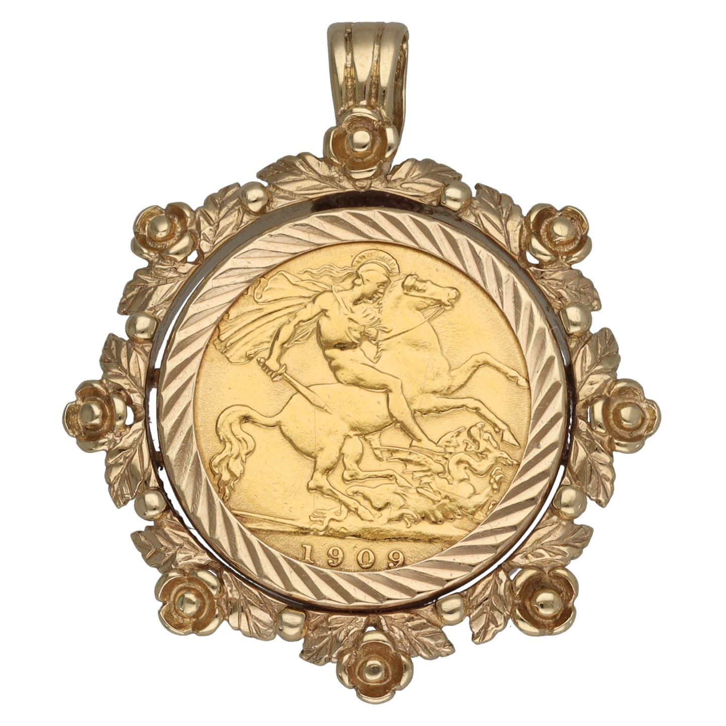 9ct Gold Half Sovereign Coin Pendant