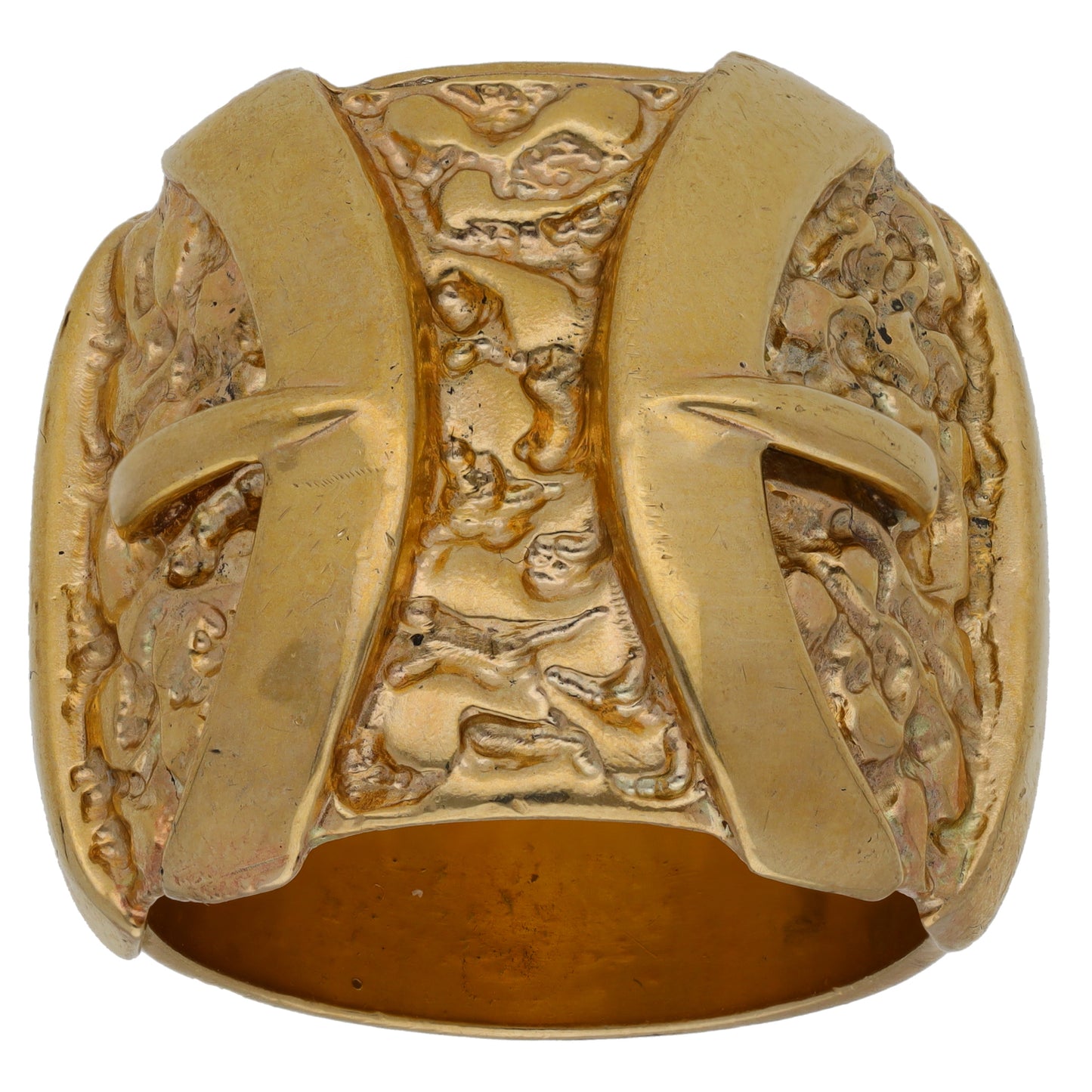 9ct Gold Buckle Ring Size Z+5