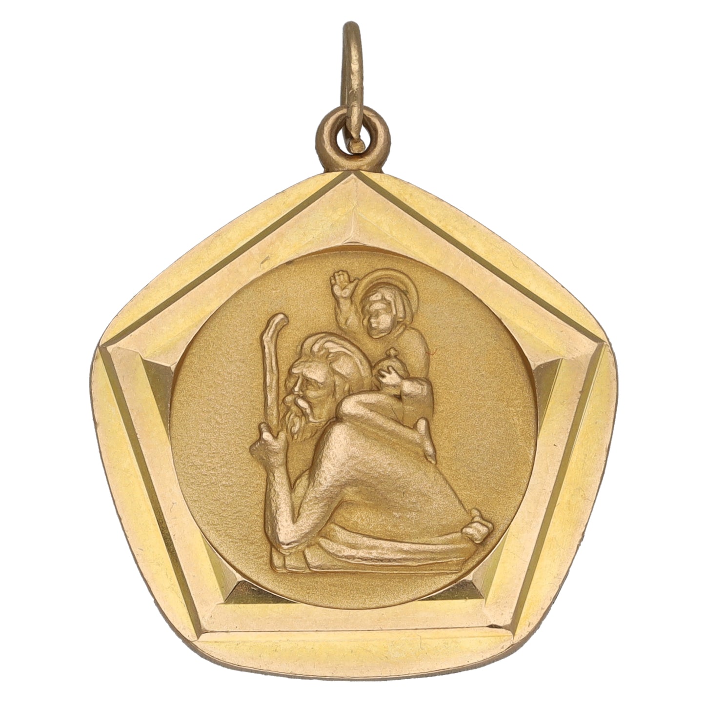 9ct Gold St Christopher Pendant