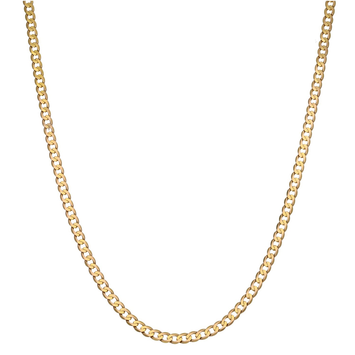9ct Gold Curb Chain 22"