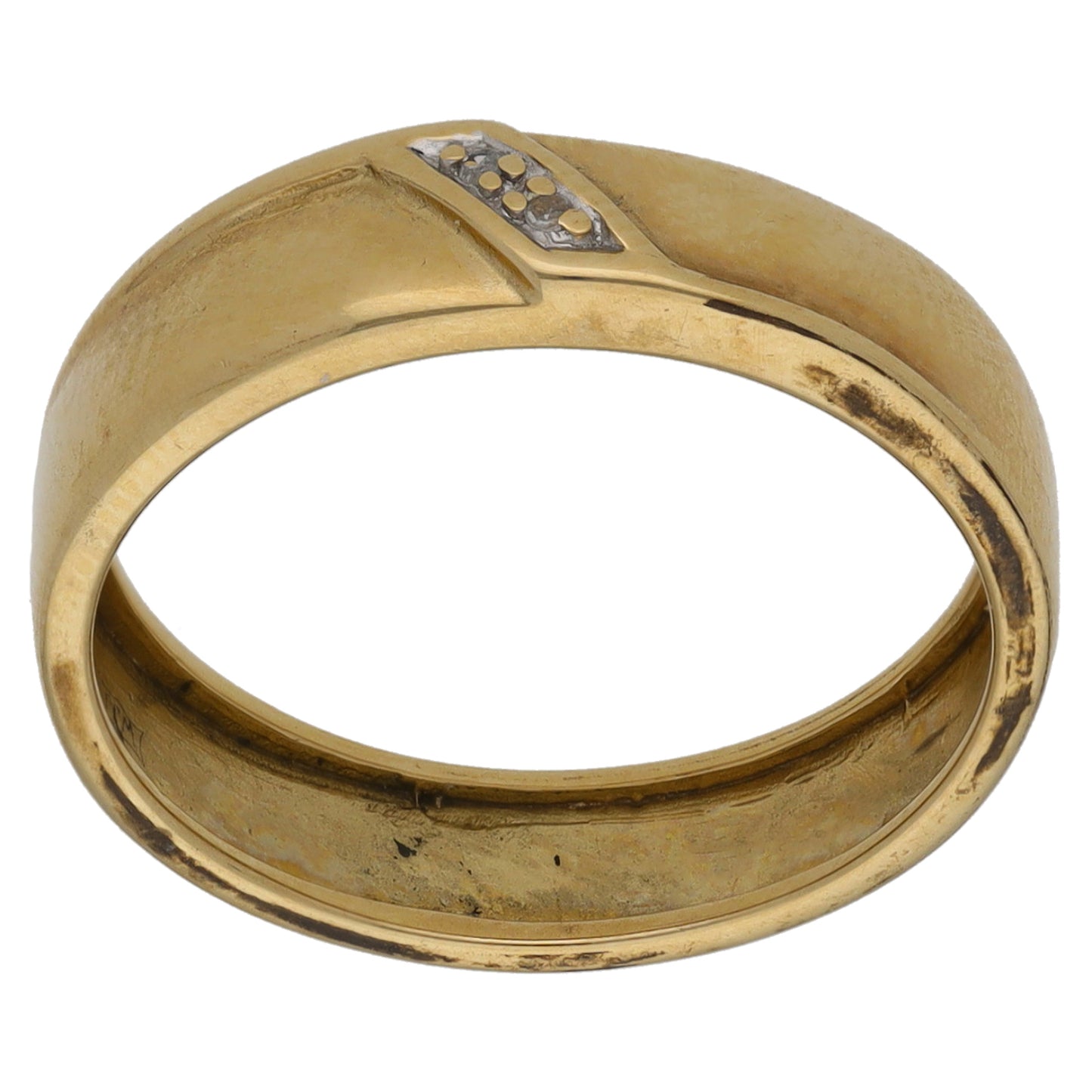 9ct Gold 0.01ct Diamond Alternative Ring Size M