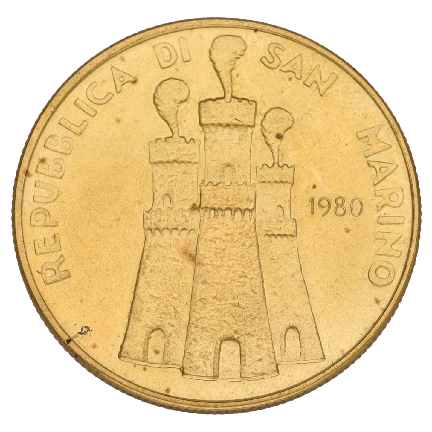 22ct Gold San Marino 5 Scudi Coin 1980