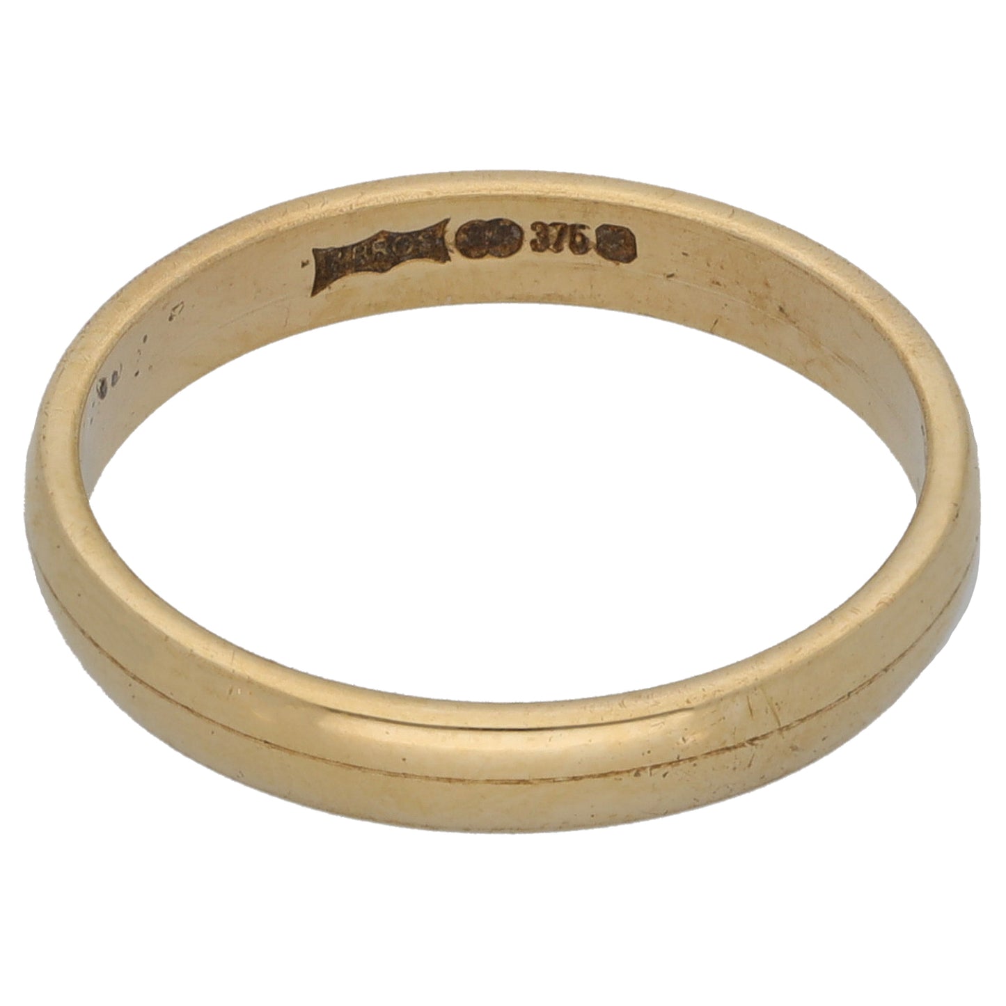 9ct Gold Plain Wedding Ring Size L