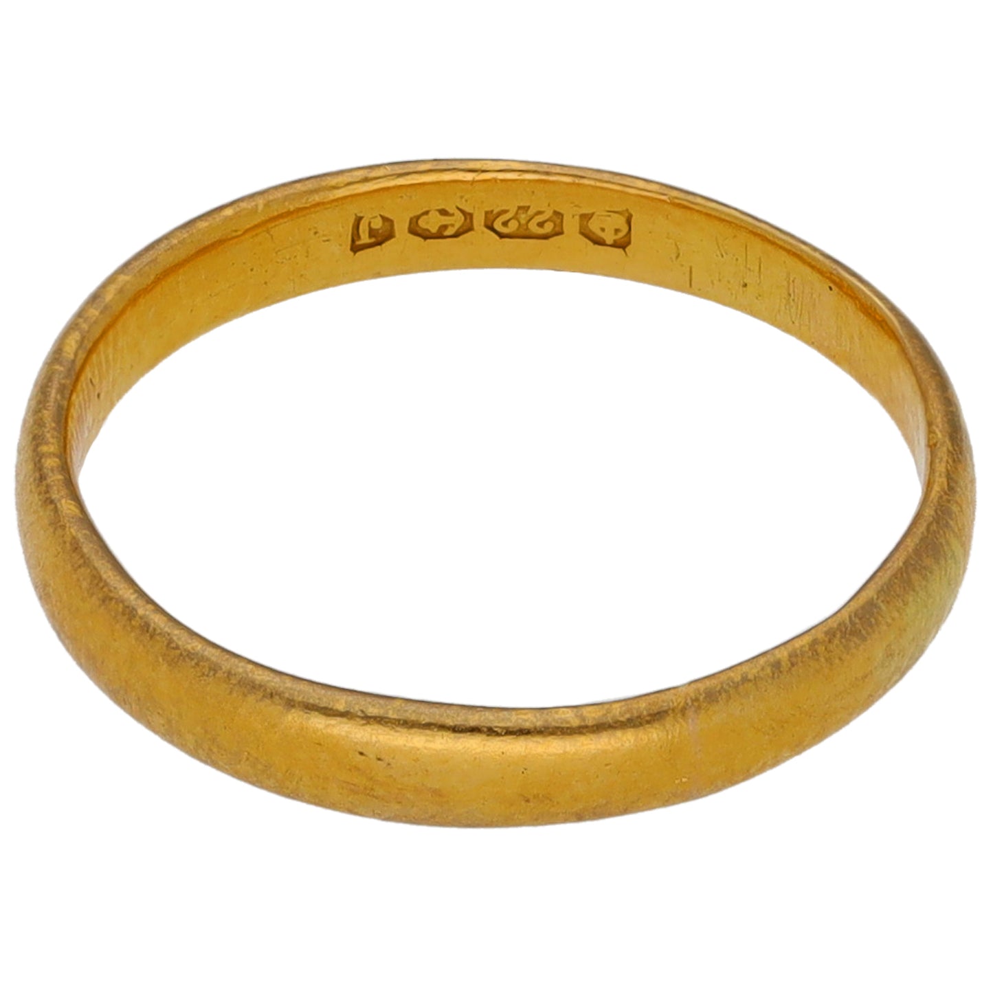 22ct Gold Plain Wedding Ring Size L