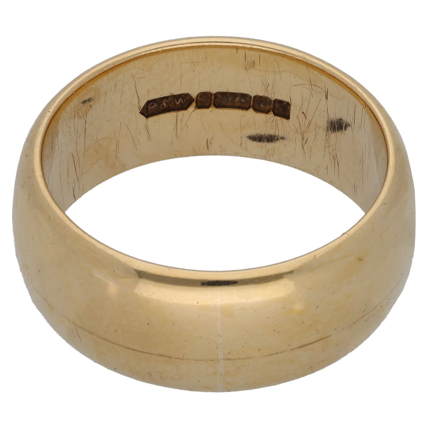 9ct Gold Plain Wedding Ring Size P