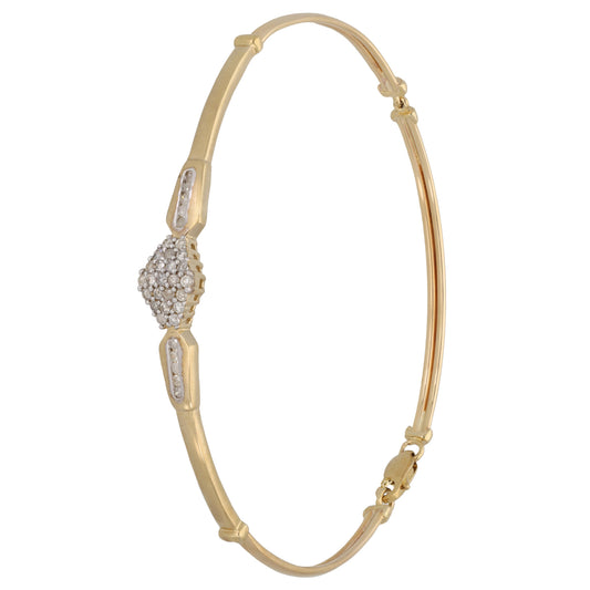 New 9ct Gold 0.48ct Diamond Clasp Bangle