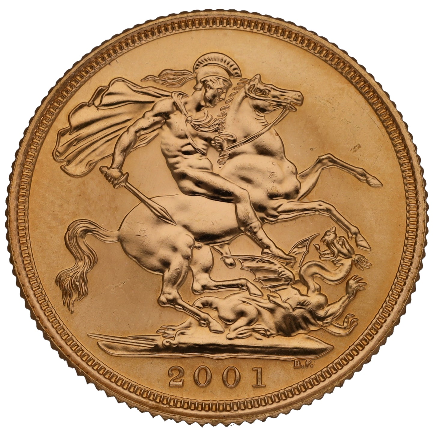 22ct Gold Queen Elizabeth II Full Sovereign Coin 2001