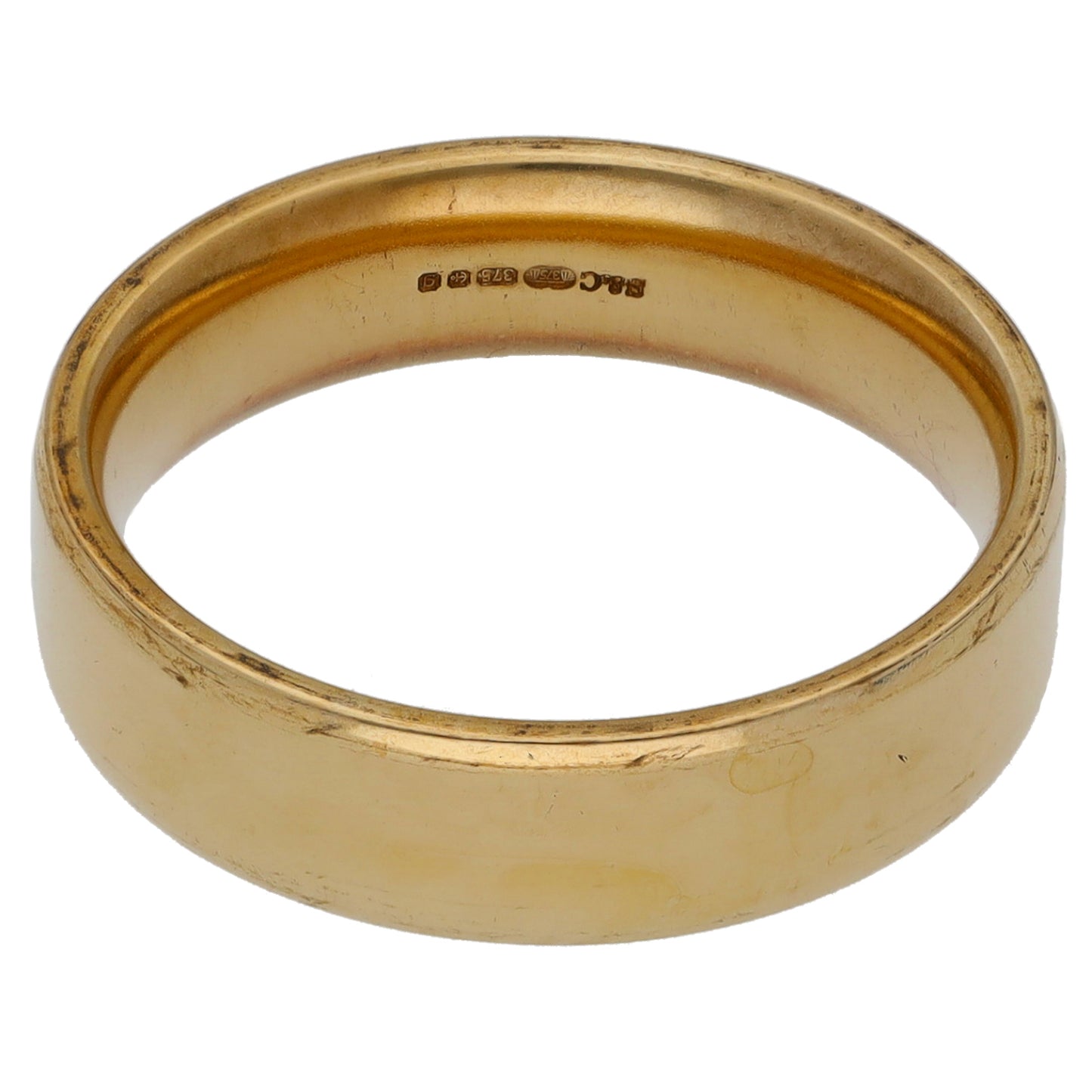 9ct Gold Plain Wedding Ring Size L