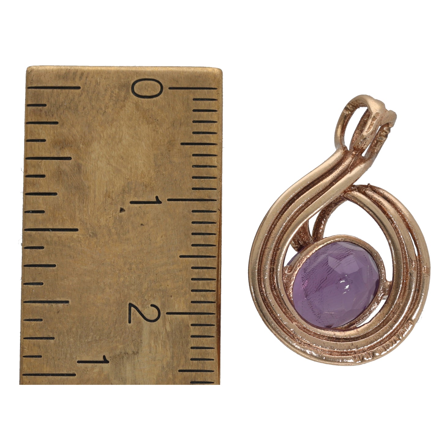 9ct Gold Amethyst Single Stone Pendant