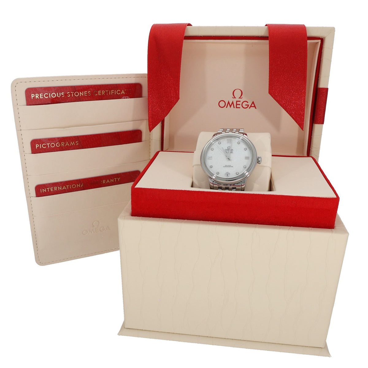Omega De Ville Prestige Butterfly 424.10.33.20.55.001 32.7mm Stainless Steel Watch
