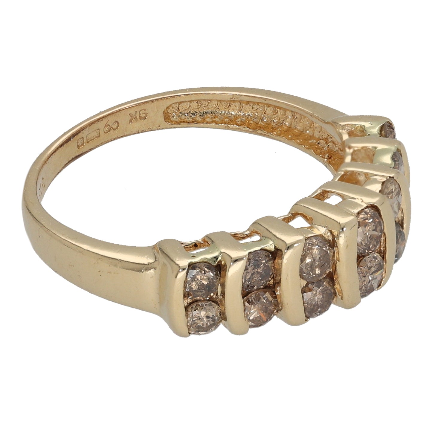 9ct Gold 0.66ct Diamond Dress/Cocktail Ring Size N