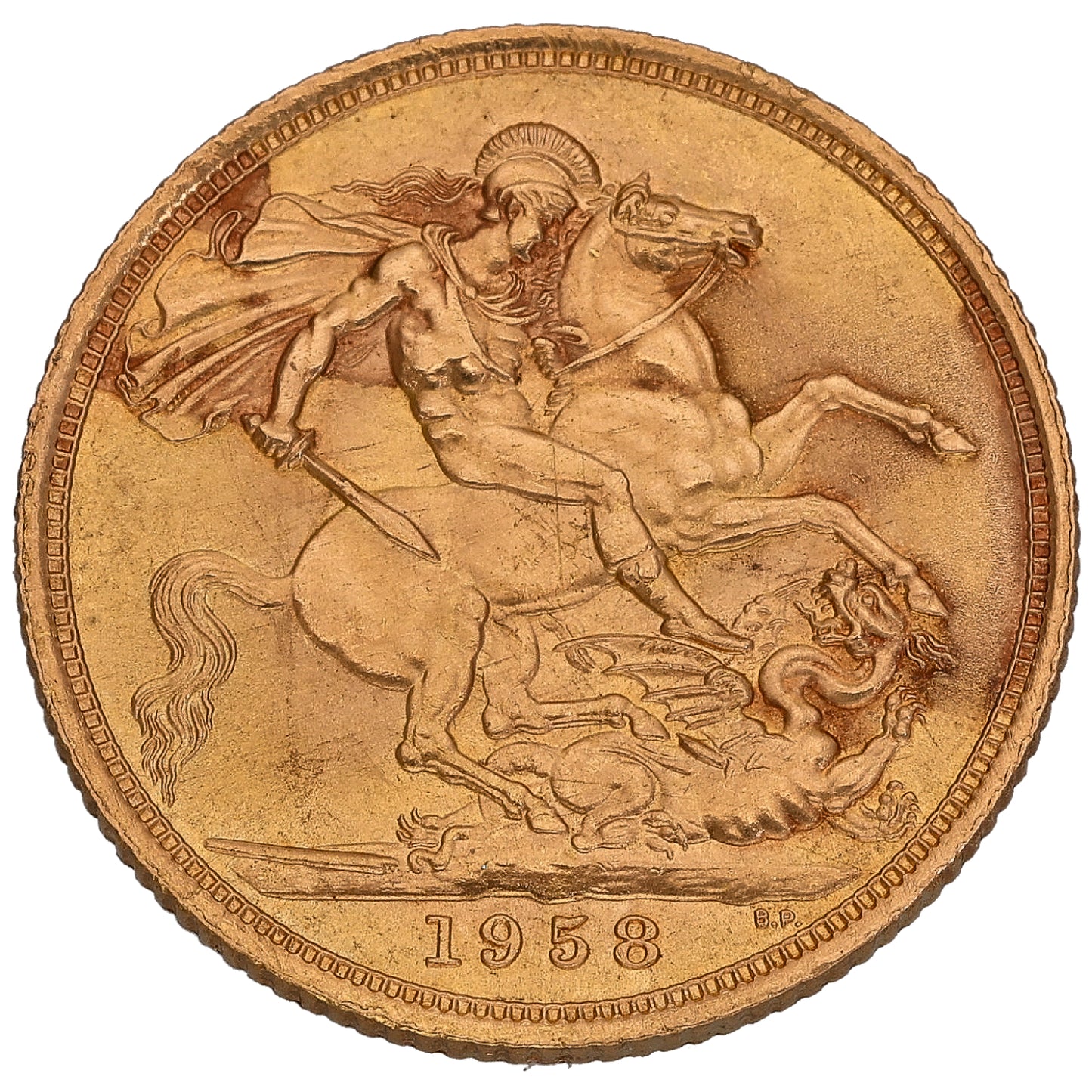 22ct Gold Queen Elizabeth II Full Sovereign Coin 1958