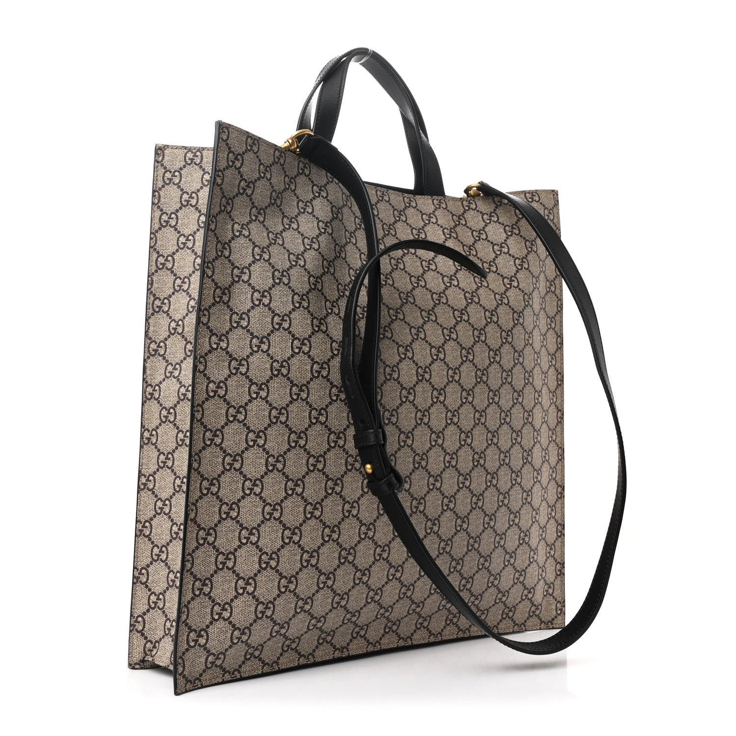 Gucci GG Supreme Bee Print Tote Coated Canvas Bag - Beige