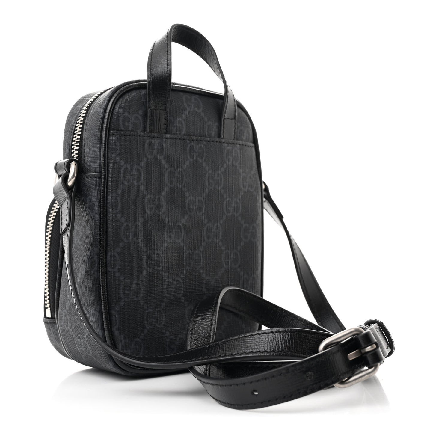 Gucci Interlocking G Mini GG Supreme Coated Canvas Bag - Black