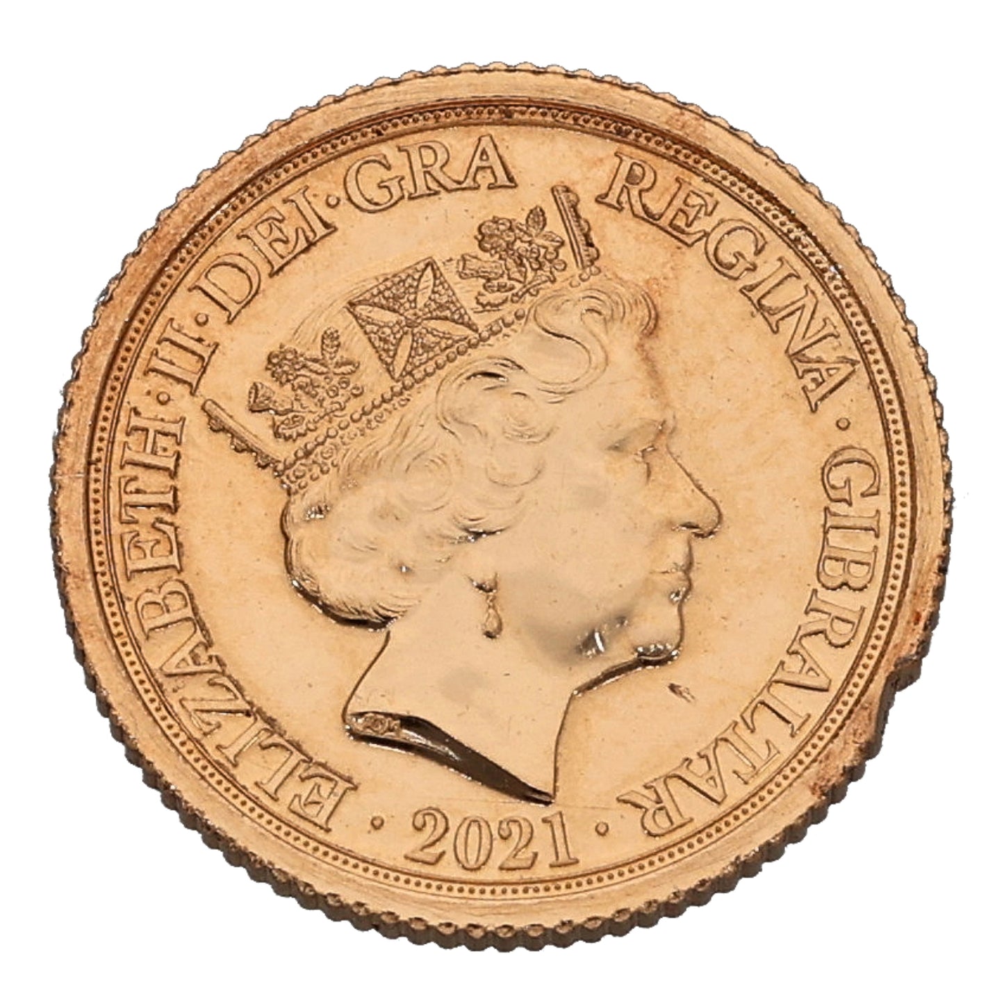 22ct Gold Queen Elizabeth II Quarter Sovereign Coin 2021