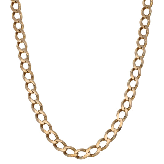 9ct Gold Curb Chain 22"