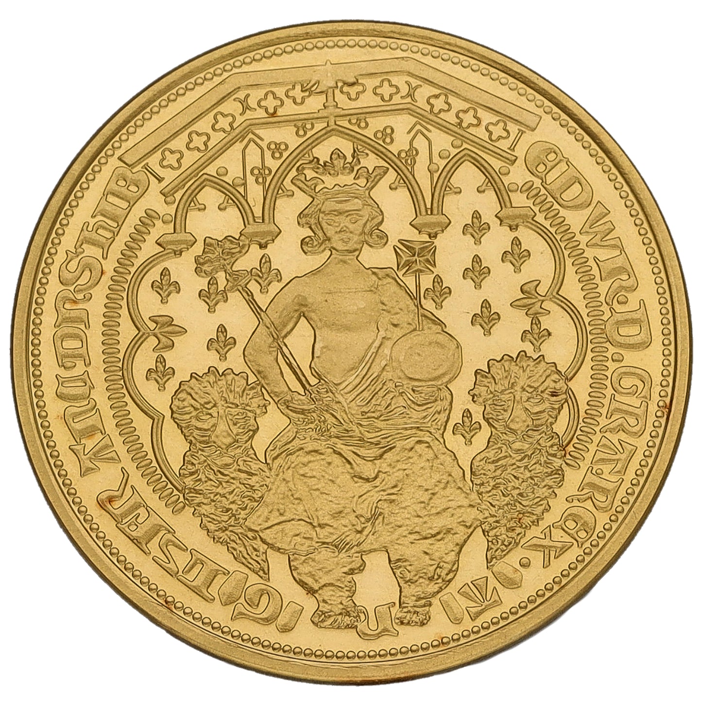 22ct Gold Restrike Of Edward III Double Leopard Coin