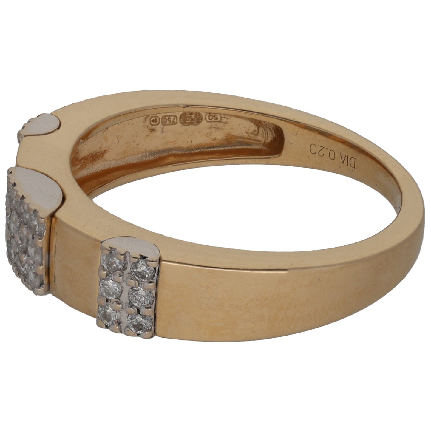 18ct Gold 0.20ct Diamond Dress/Cocktail Ring Size K