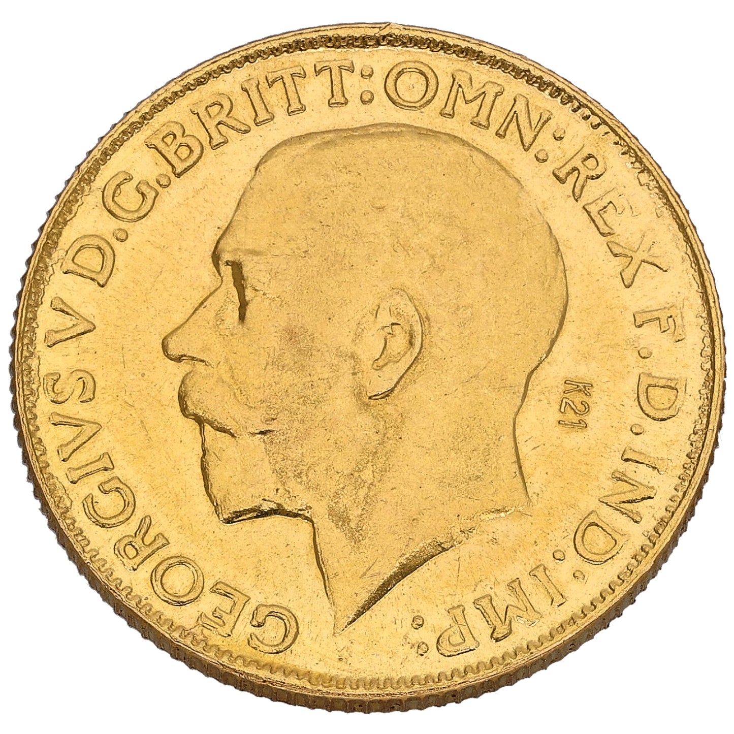 22ct Gold King George V Full Sovereign Coin 1914