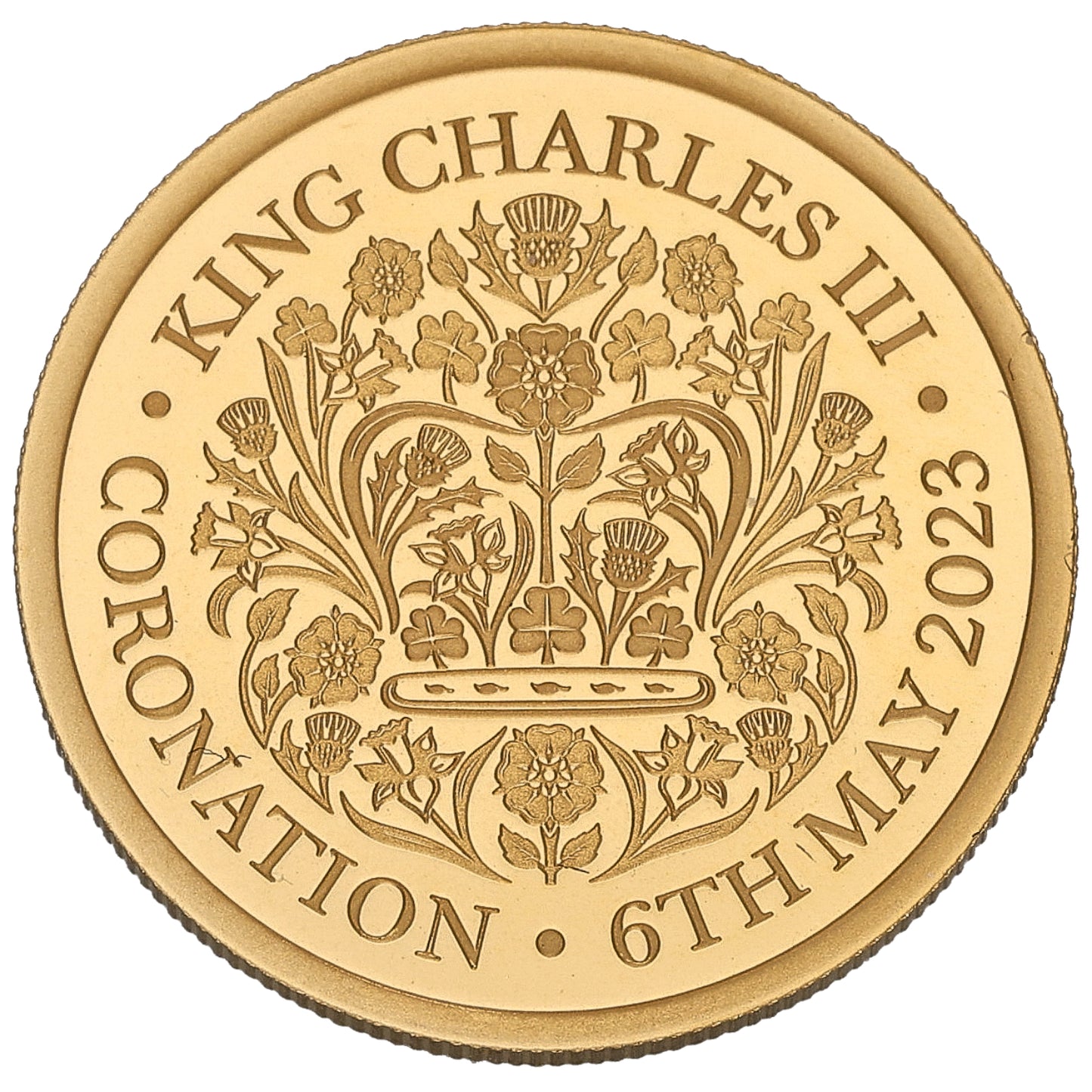 22ct Gold King Charles III Coronation Half Sovereign Coin 2023