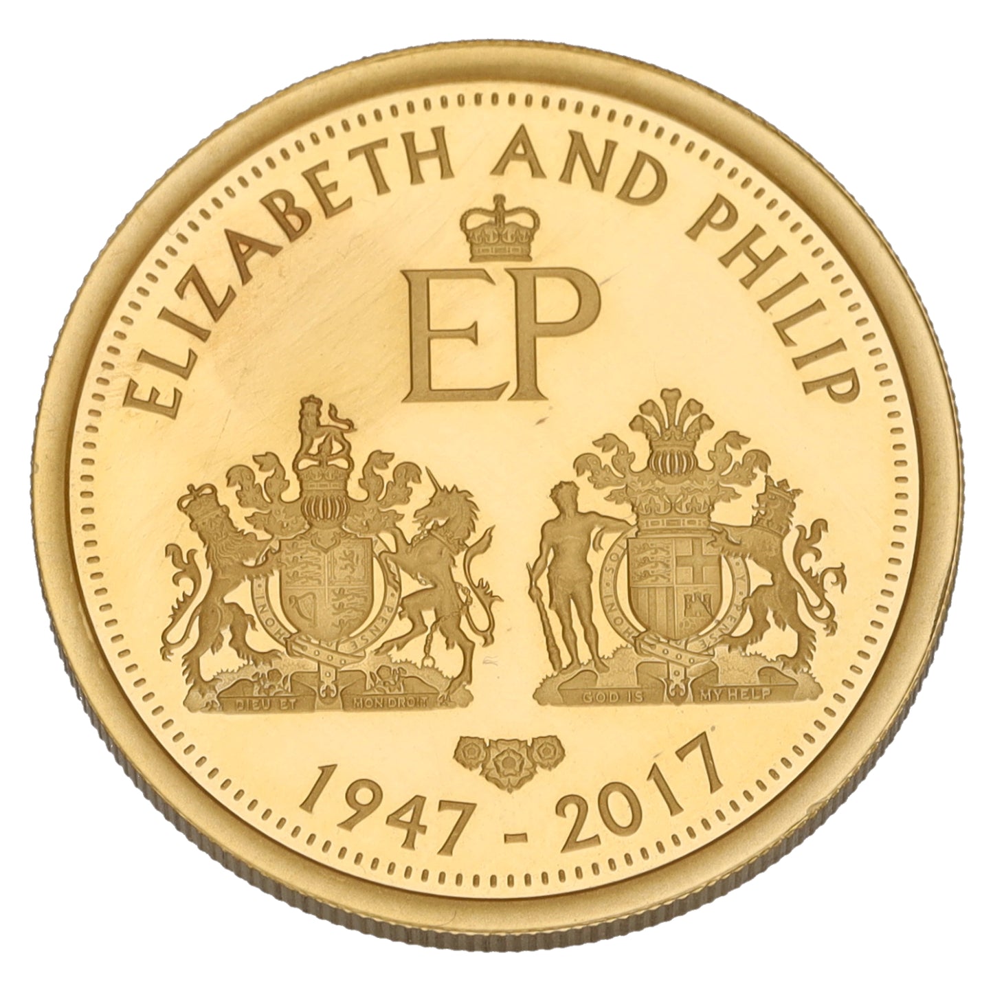 22ct Gold Elizabeth & Phillip Full Sovereign Coin 2017