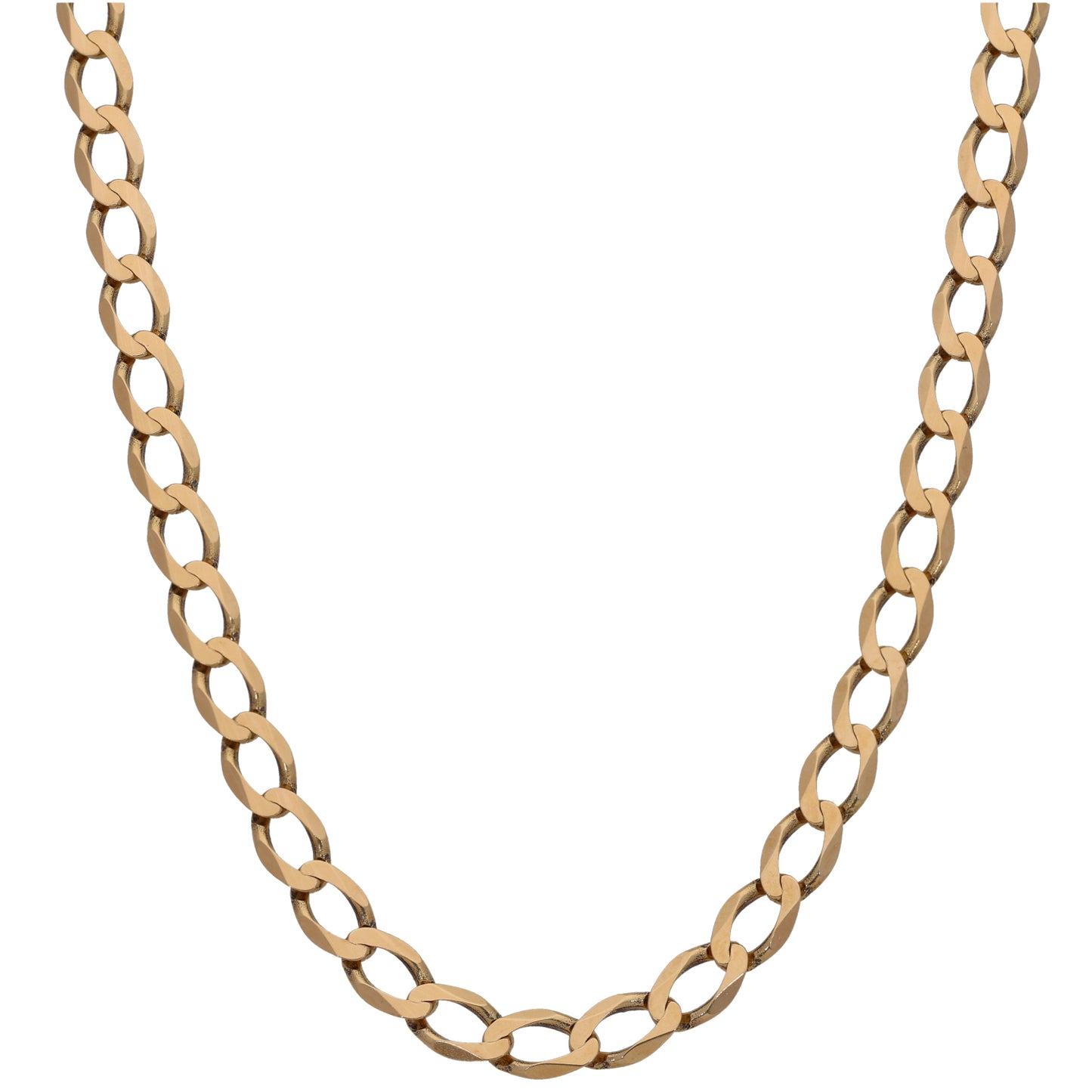 9ct Gold Curb Chain 18"
