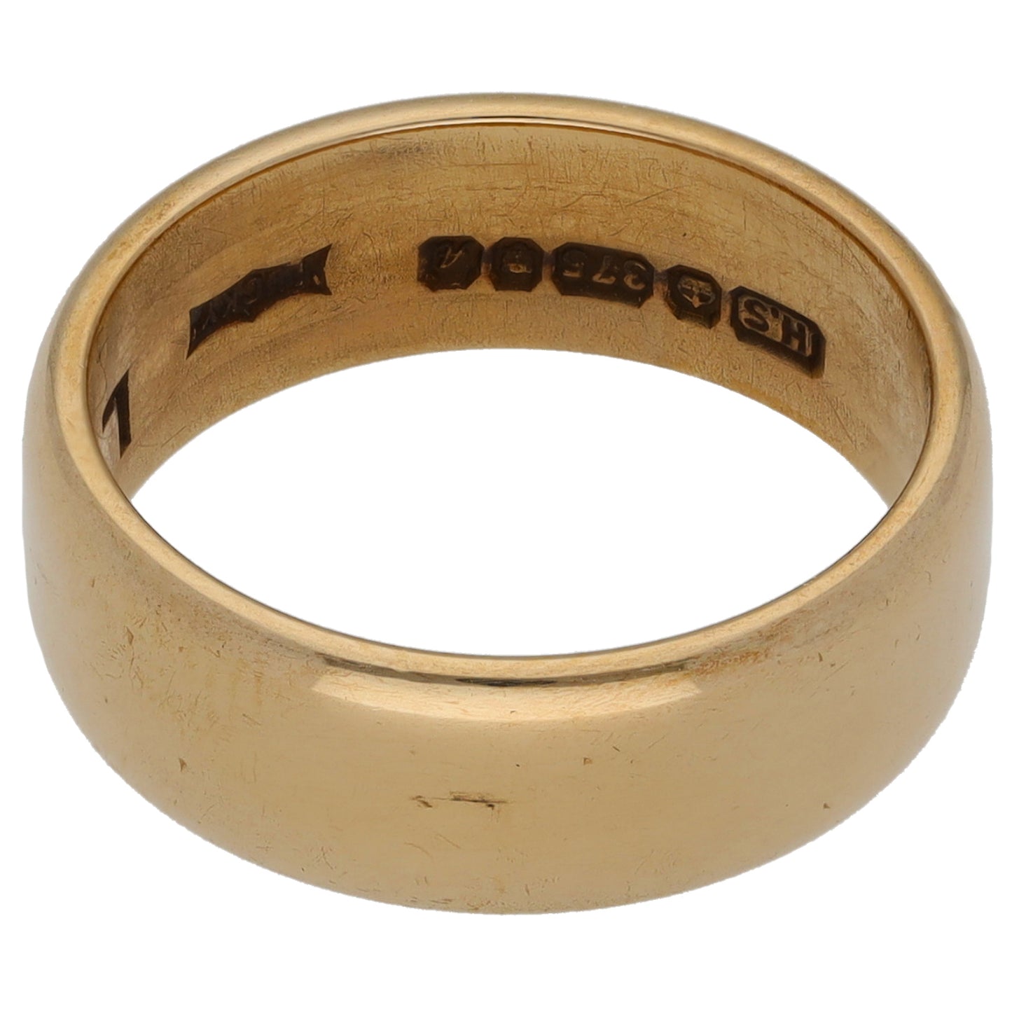 9ct Gold Plain Wedding Ring Size L