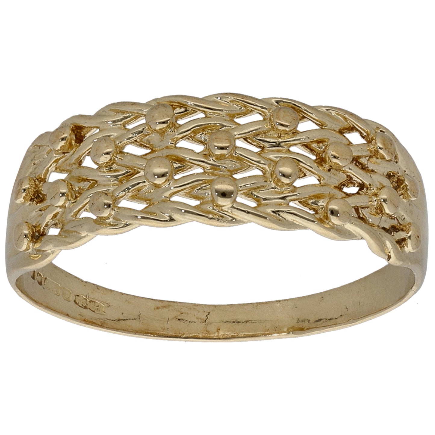 9ct Gold Keeper Ring Size T