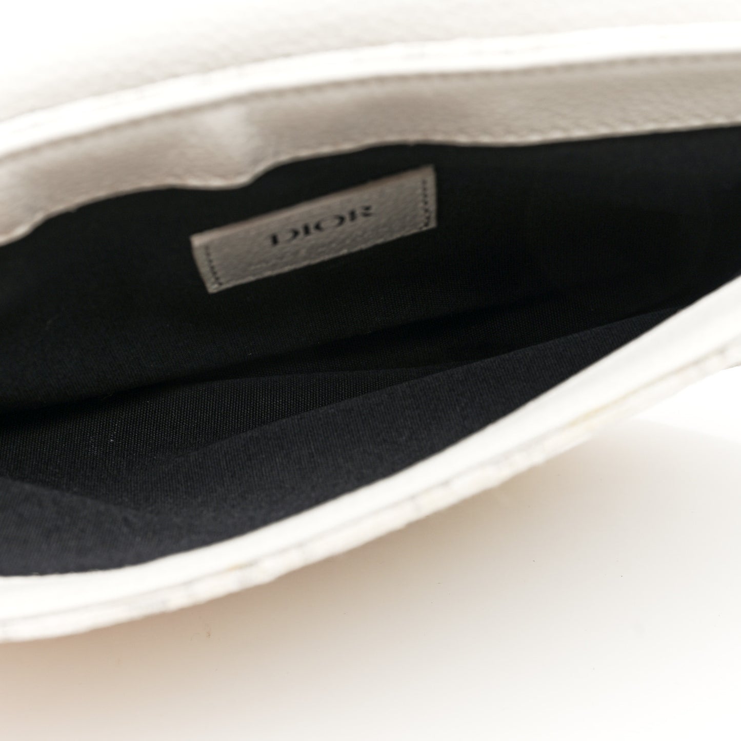 Christian Dior Saddle Oblique Coated Canvas Bag - White & Grey