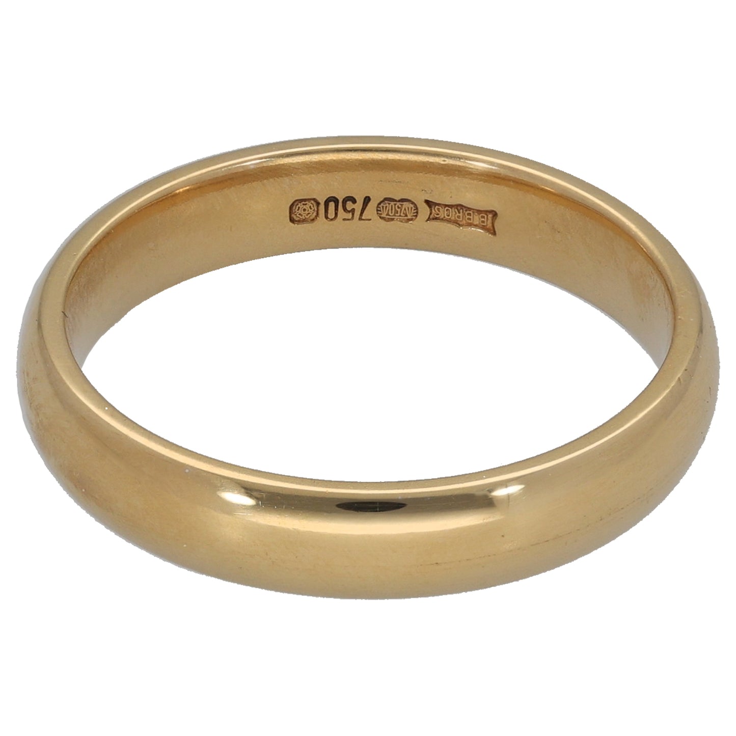 18ct Gold Plain Wedding Ring Size P