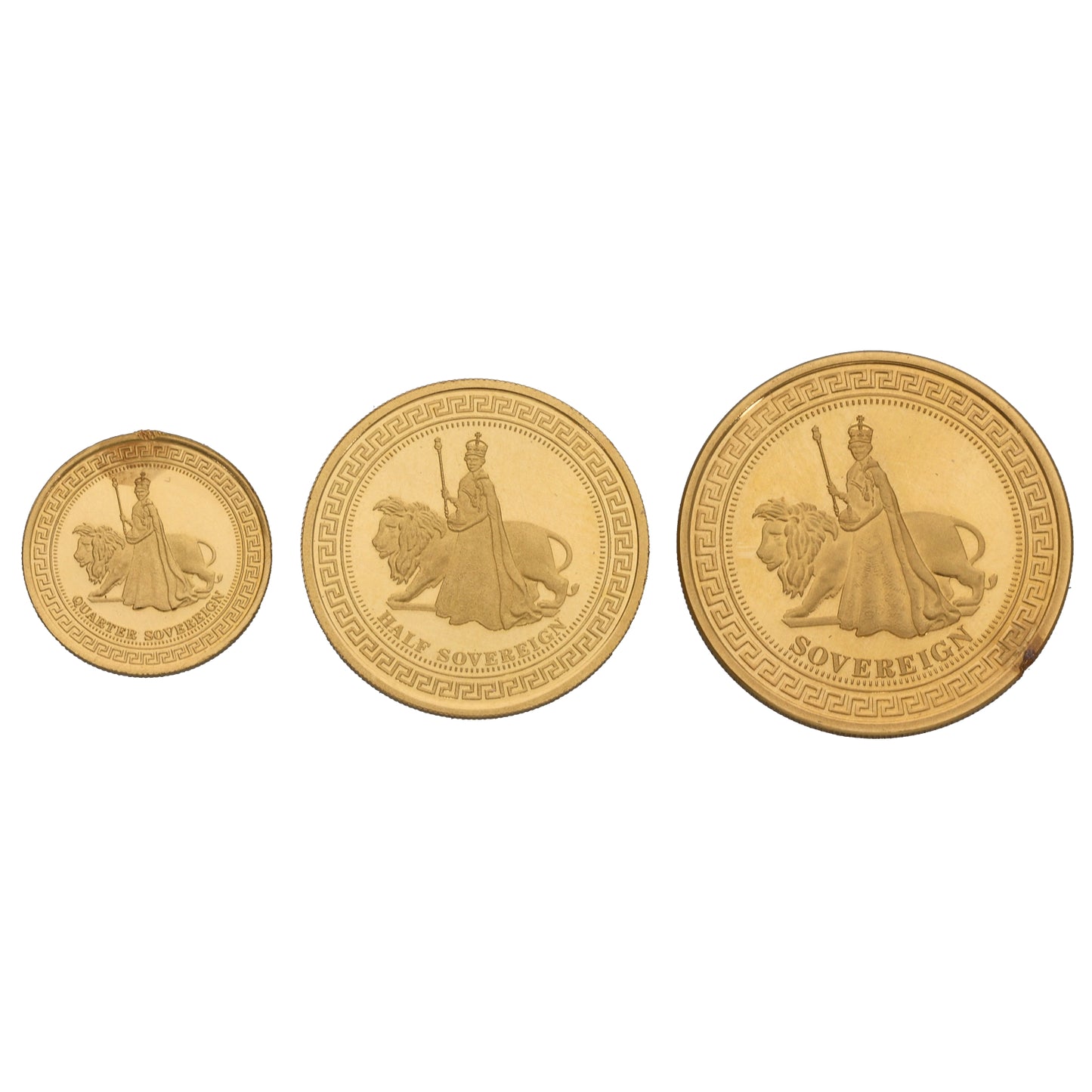 22ct Gold Elizabeth & The Lion Sovereign Coin Set 2015